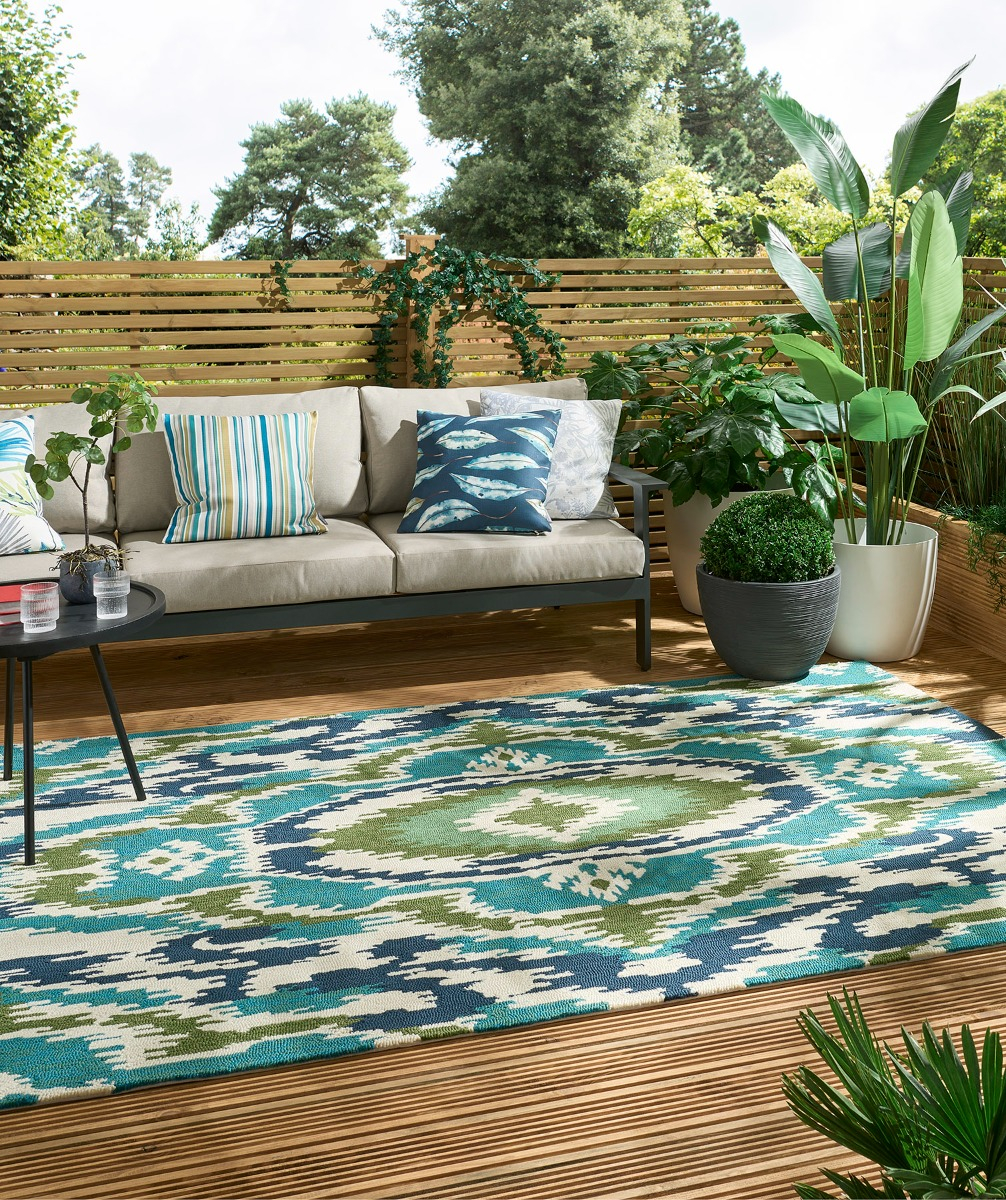 Tappeto Ixora Emera/Palm/Chartr Per Esterni | Misura: 160 x 230 cm