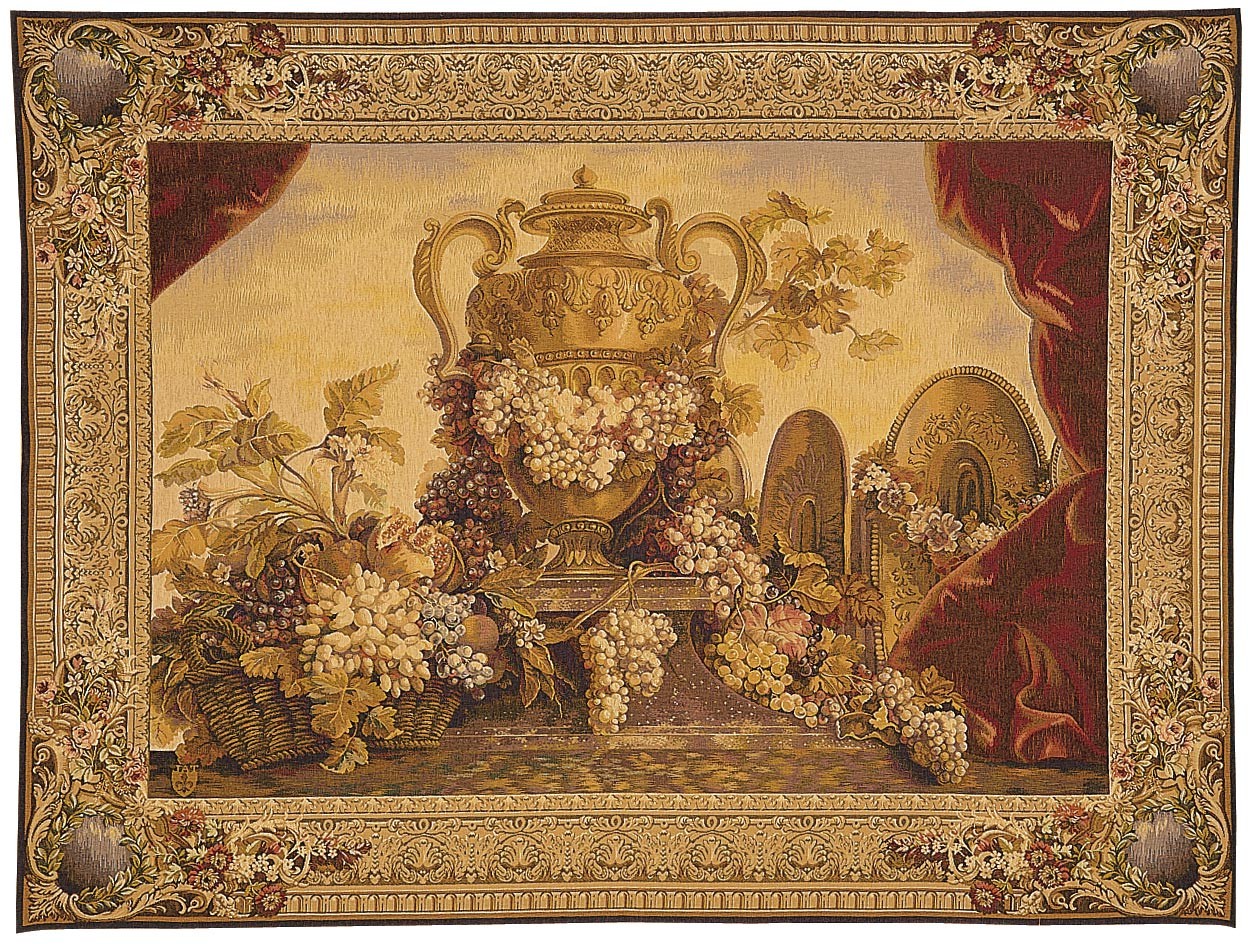 Arazzo Vaso e Uva | Misura: 150 x 200 cm