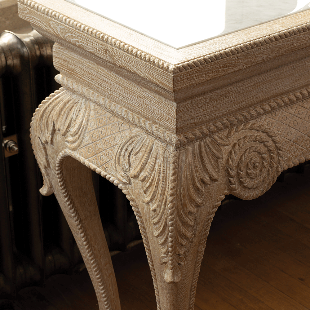 Mini console York Venetian White Oak