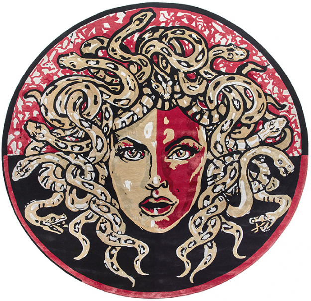 Tappeto Art Deco Design Rotondo