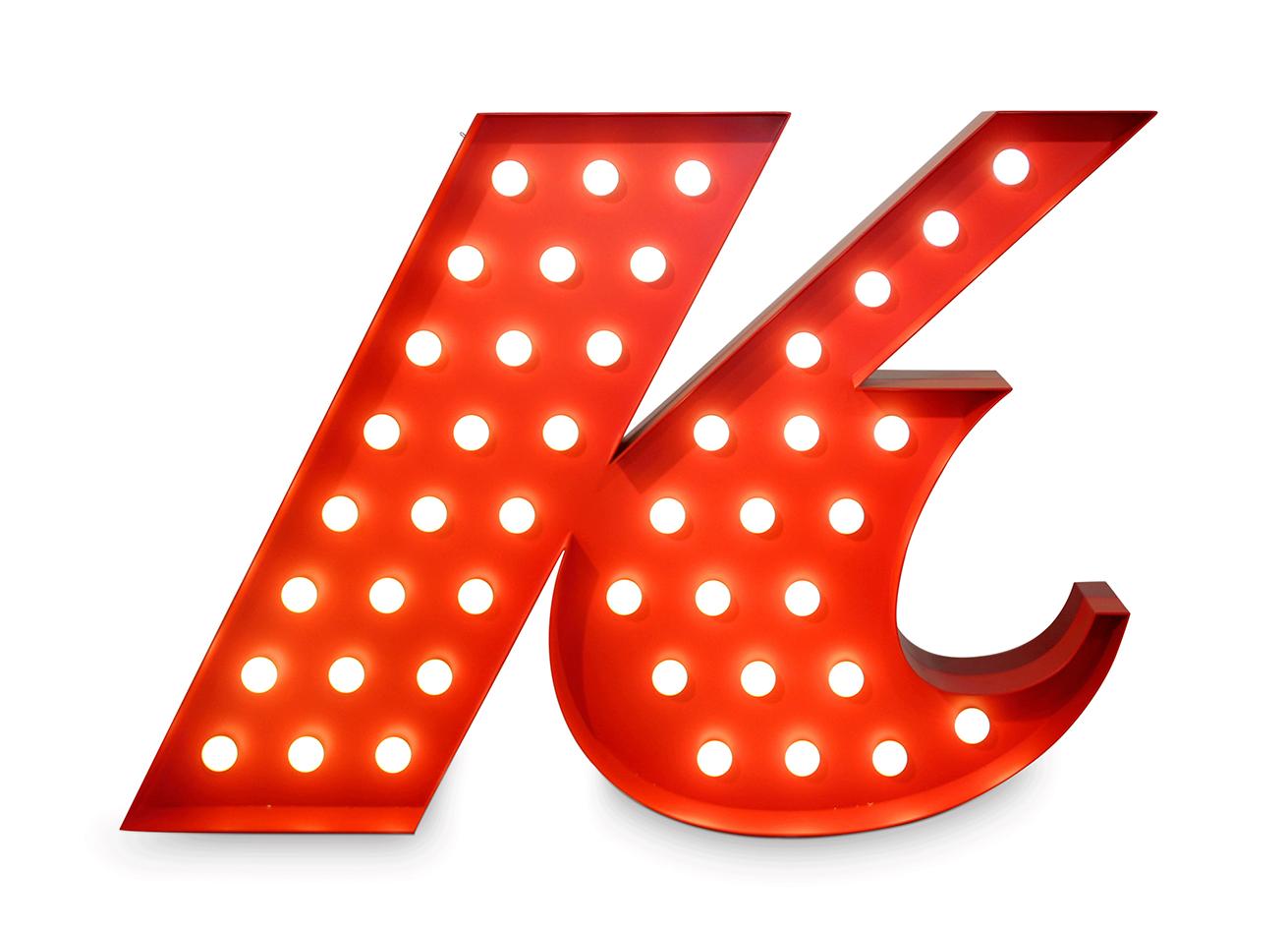 Lettera Luminosa Kinetic K