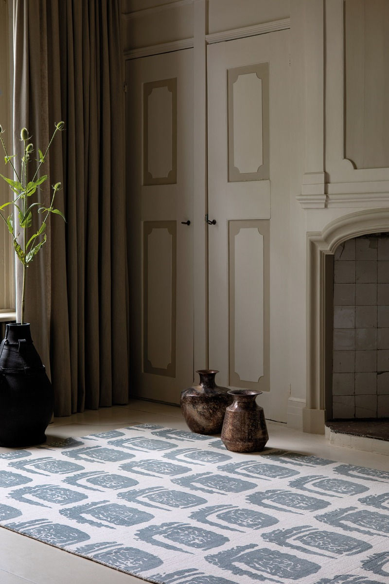 Tappeto Woodblock Grigio