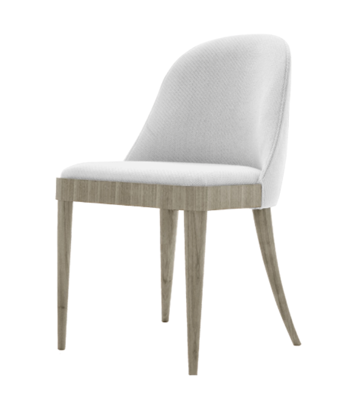 Sedia in Noce Massello Grigia Cordiale | Colore: Linen UNICO NF184 18