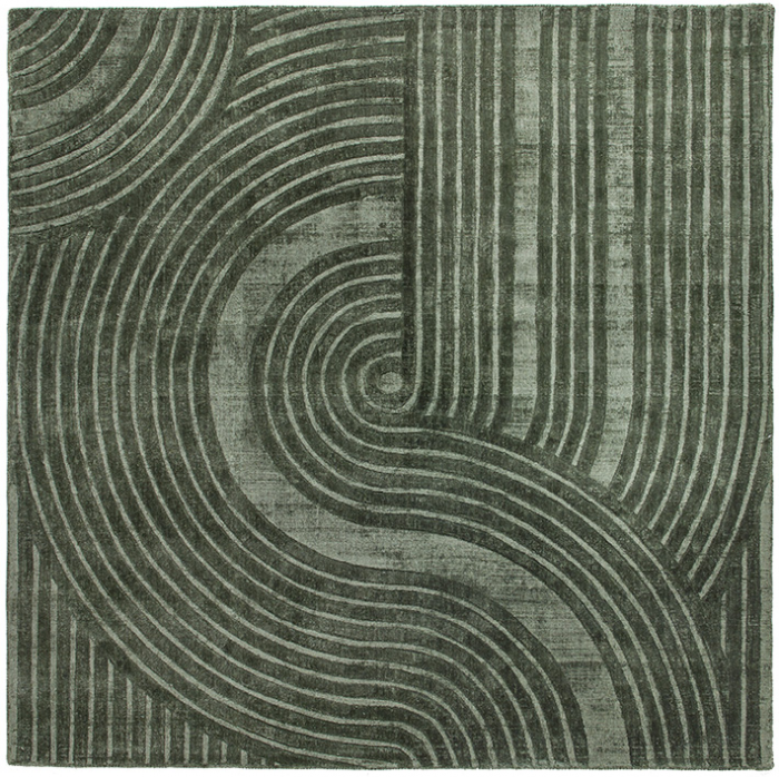 Tappeto Designer Moderno Verde | Misura: 200 x 200 cm