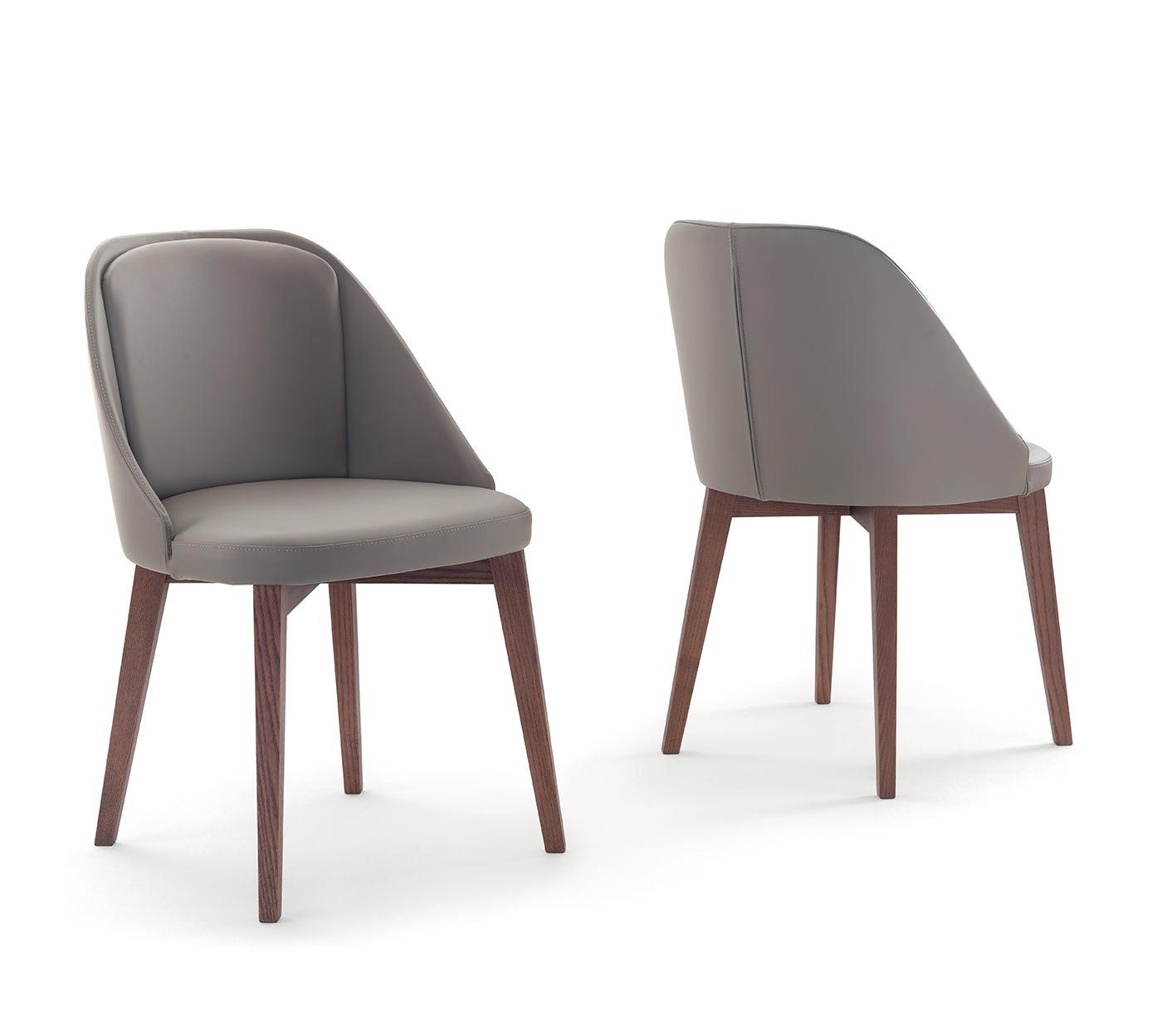 Sedia in pelle Amy
