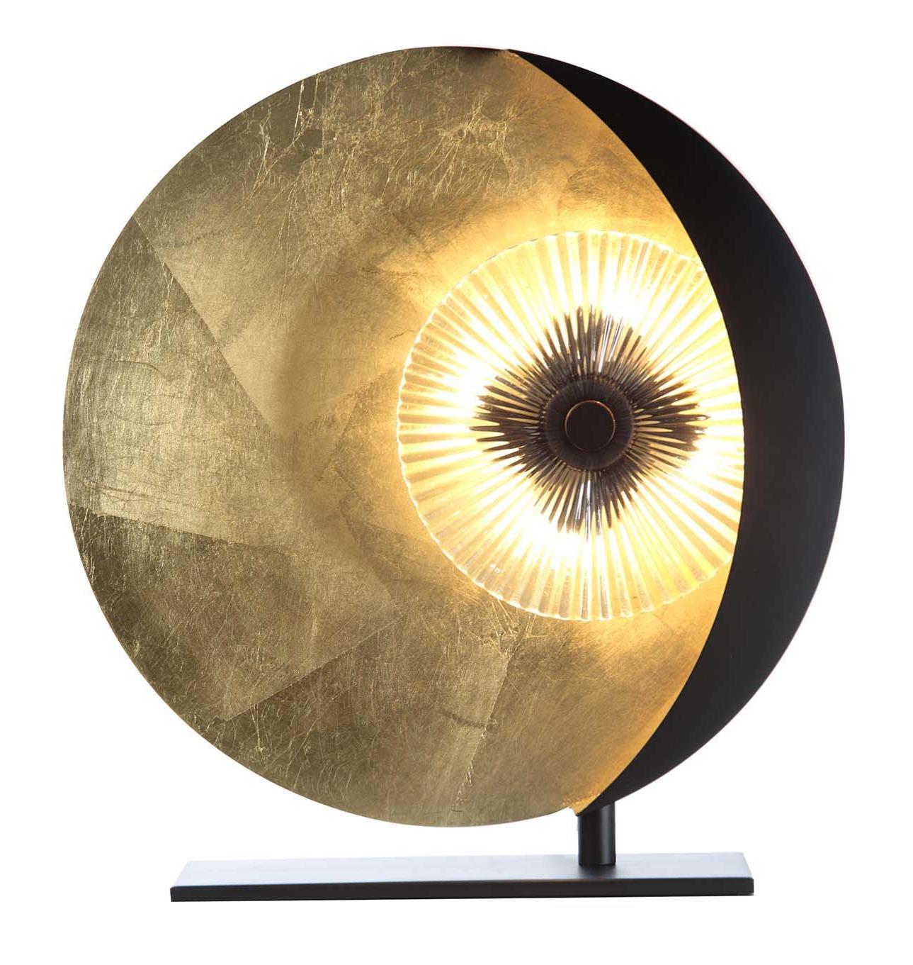 Lampada da Tavolo Eye Gold Leaf in Cristallo