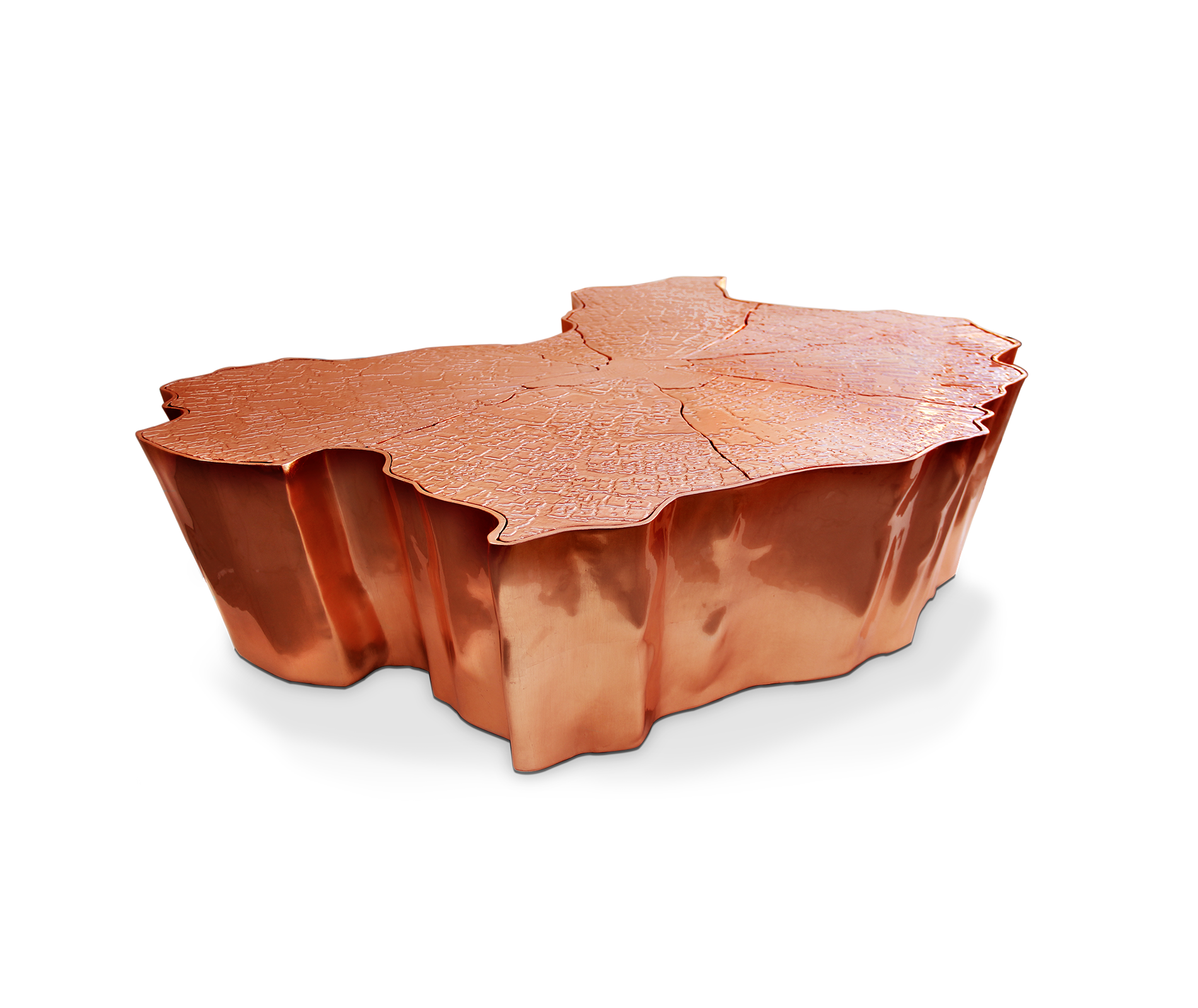 Tavolino da Caffè in Rame Paradise | Dimensioni: L 138 x P 95 x H 36 cm