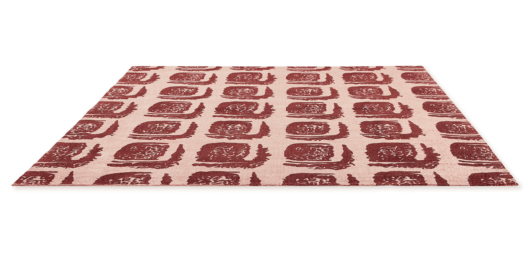 Tappeto Woodblock Rosso