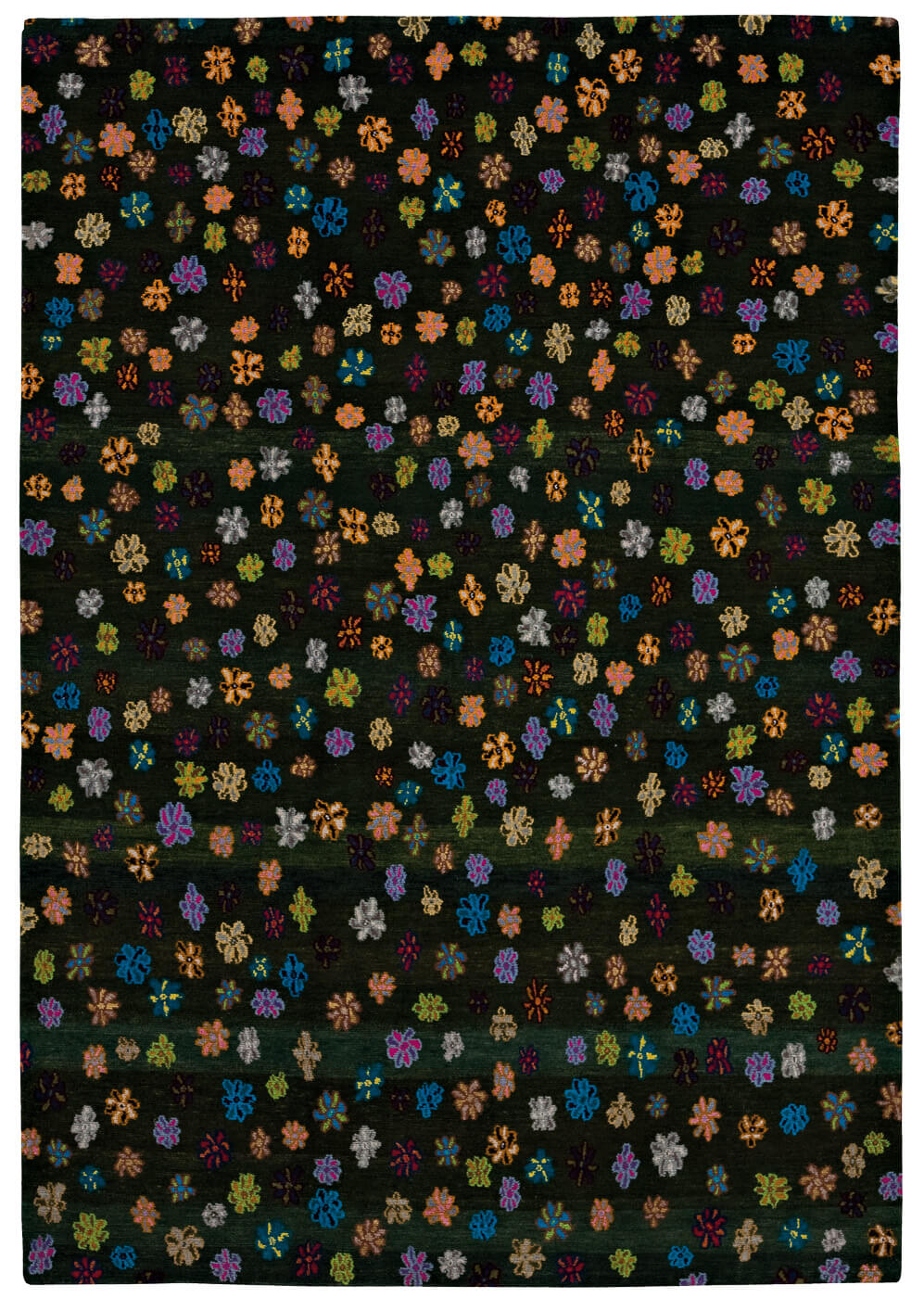 Tappeto Little Flowers Verde Scuro | Misura: 200 x 300 cm