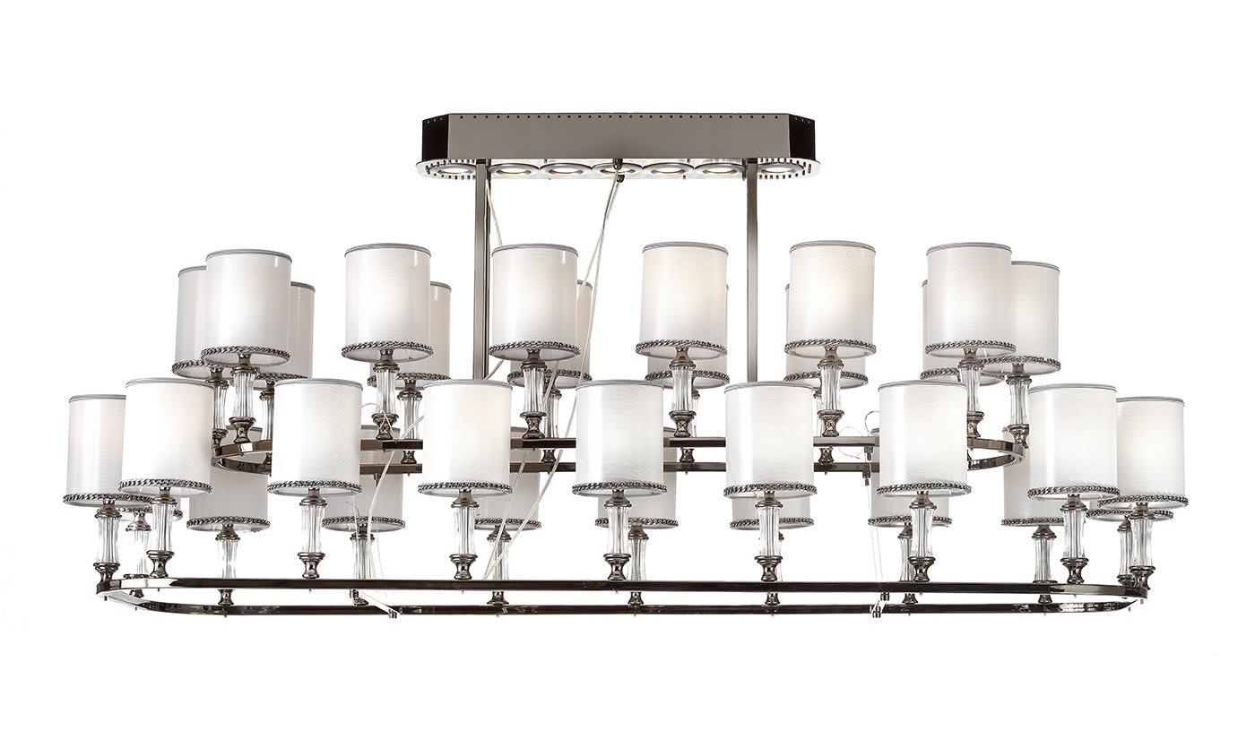 Lampadario a 32 Luci in Nichel Nero