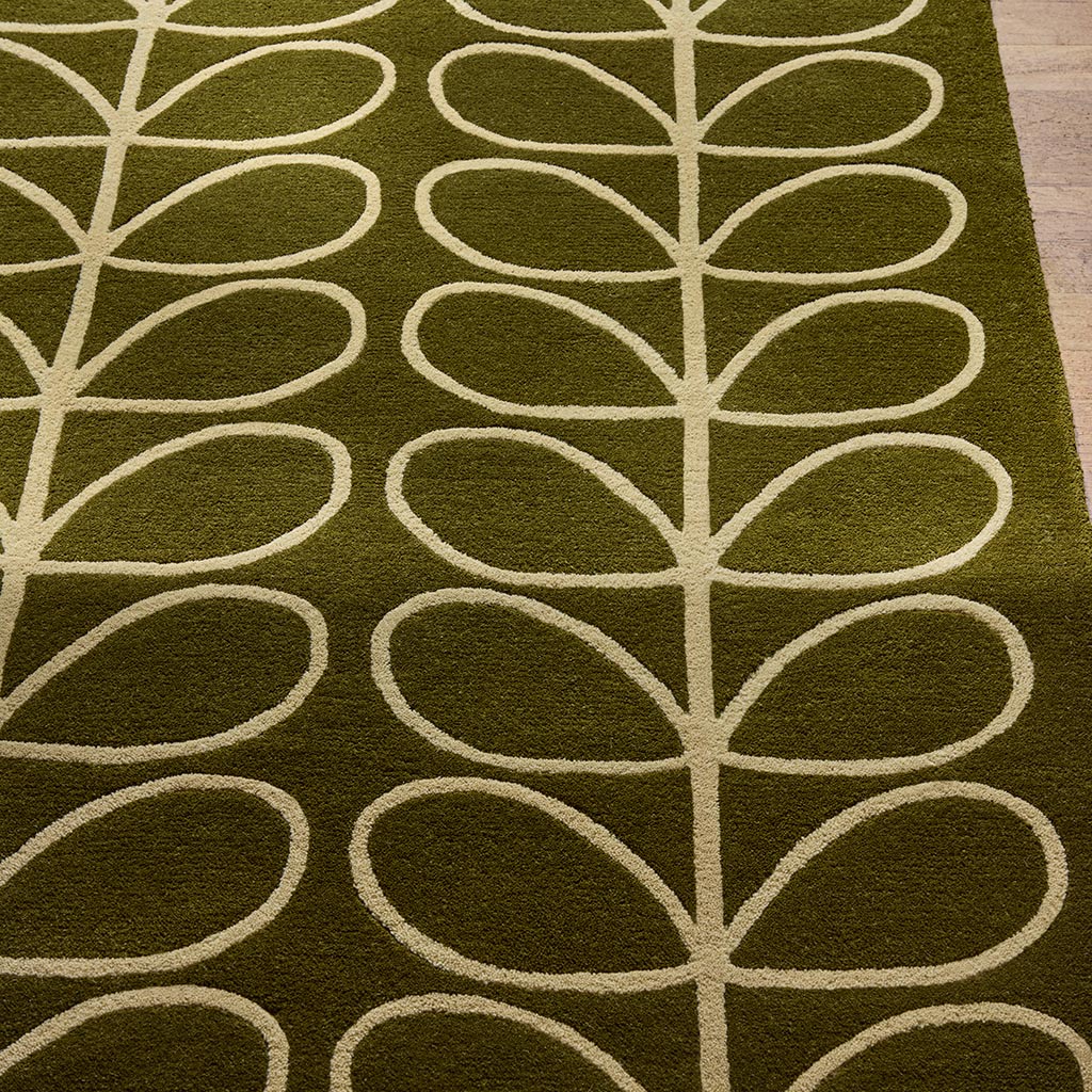 Linear Stem Olive Tappeto | Misura: 120 × 180 cm