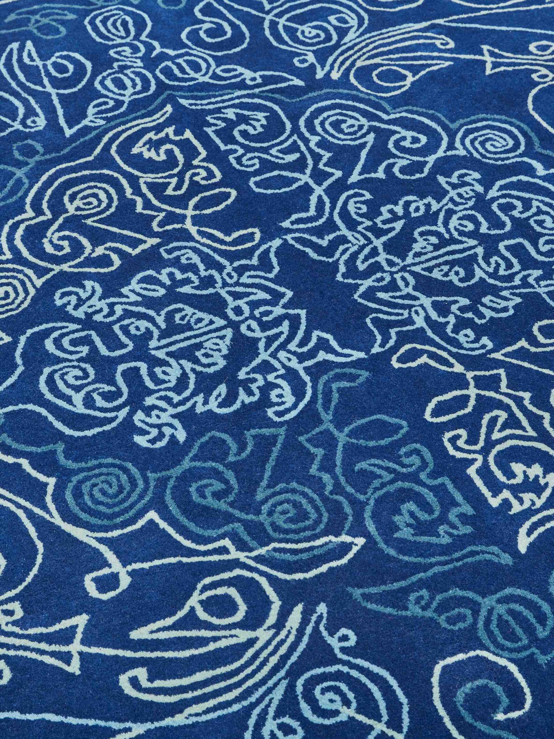 Tappeto One-Stroke Blu