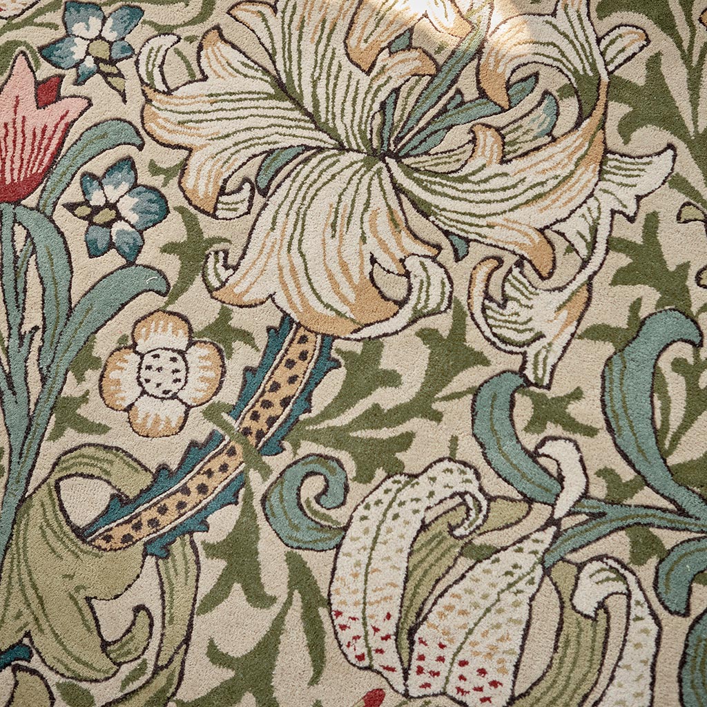 Golden Lily Green Red Tappeto
