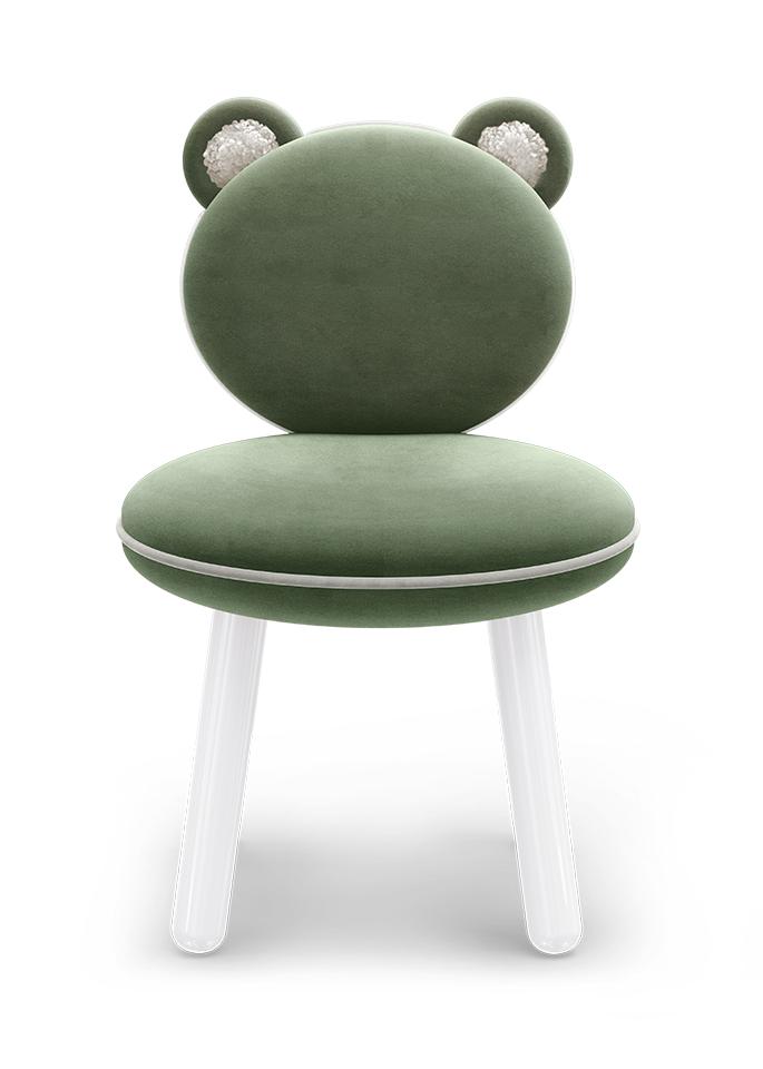 Sedia Per Bambini Fluffy Bear Green