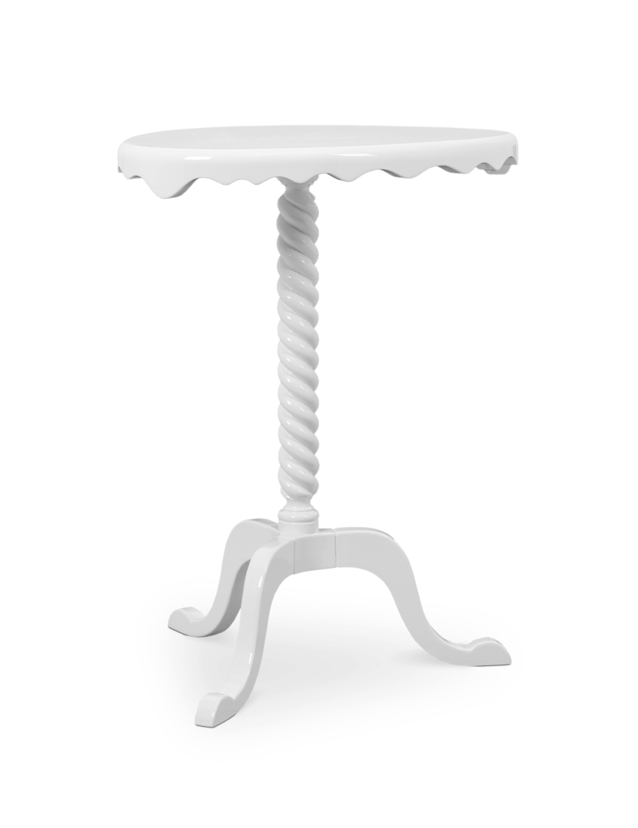 Tavolino Laterale Bianco Perla