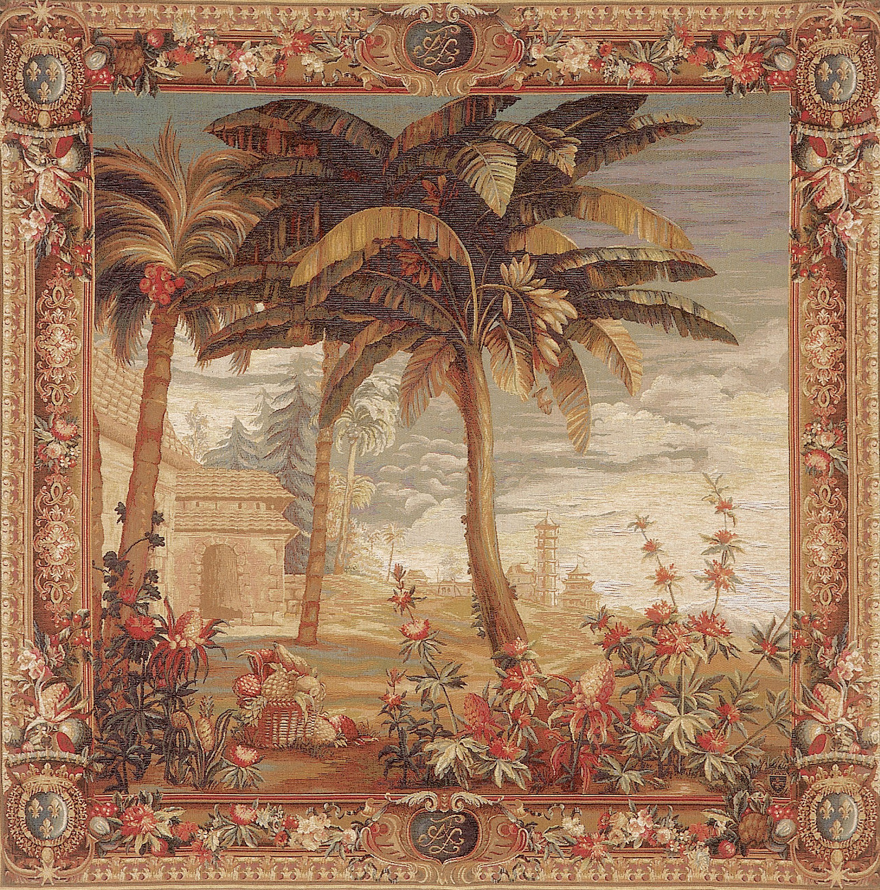 Arazzo Il Raccolto di Ananas - Paesaggio Esotico