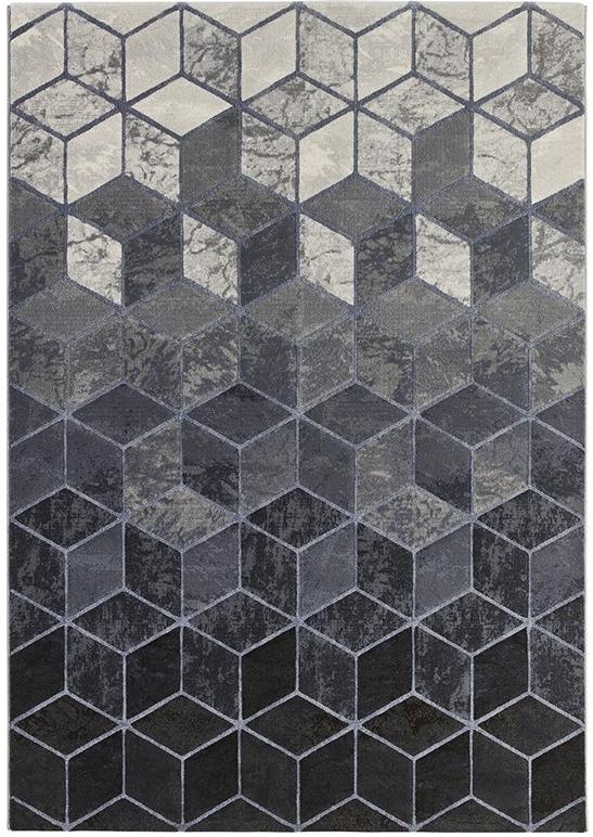 Tappeto Geometrico Grigio