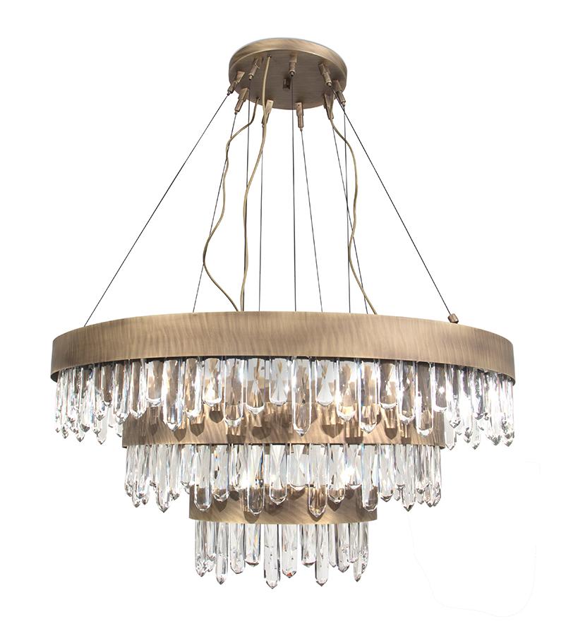 Lampadario Cascate di Ottone