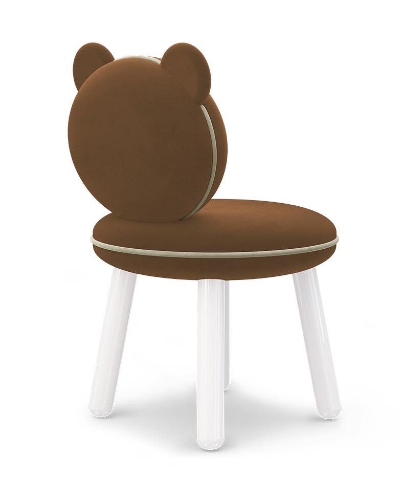 Sedia Per Bambini Fluffy Bear Brown