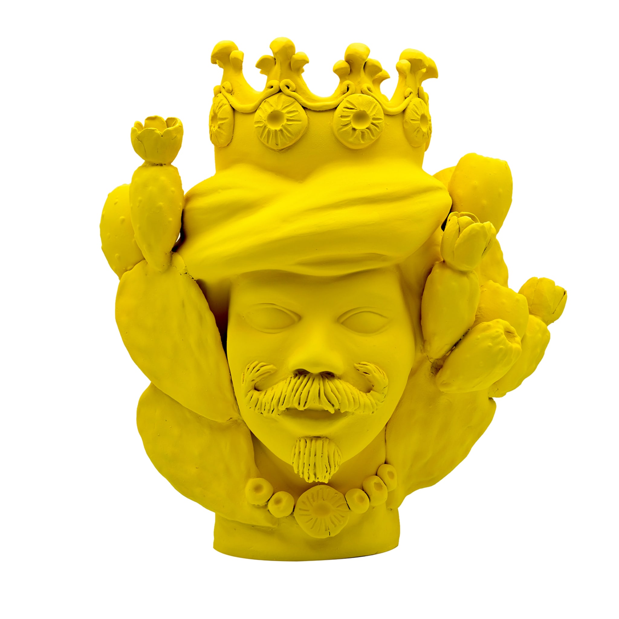 Testa di Moro Gialla Opaca Scultura