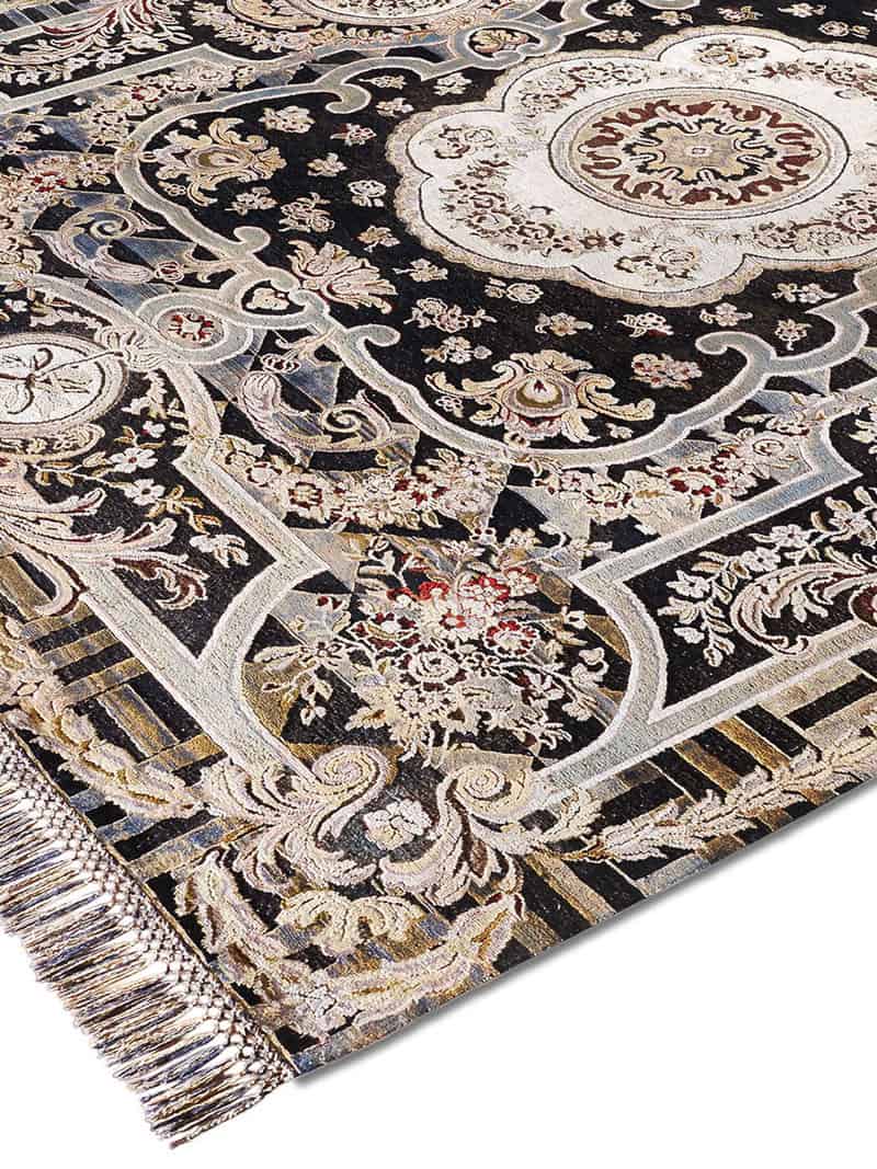 Tappeto Aubusson Nero | Misura: 122 x 183 cm