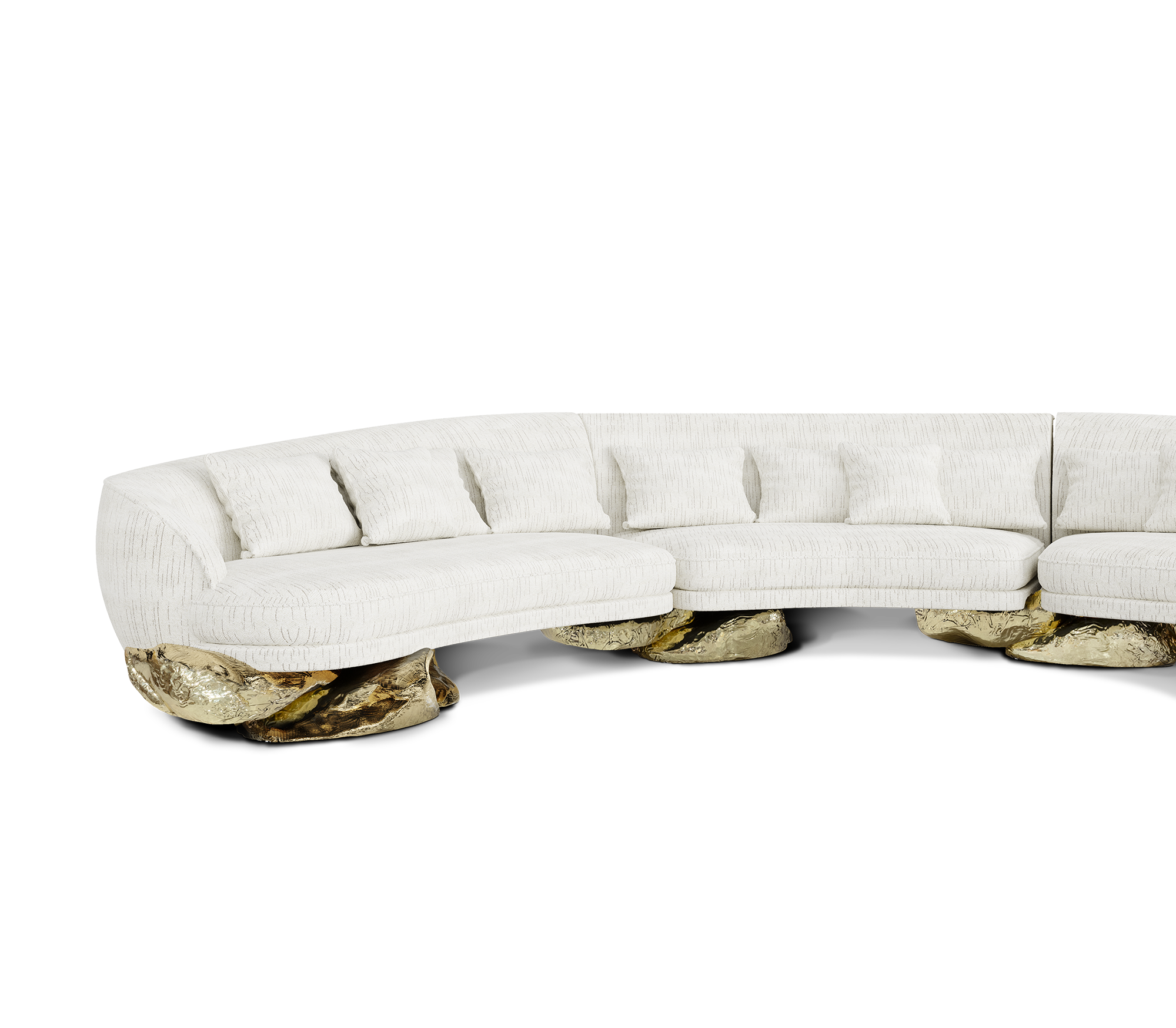 Divano Curvo Bianco Angora