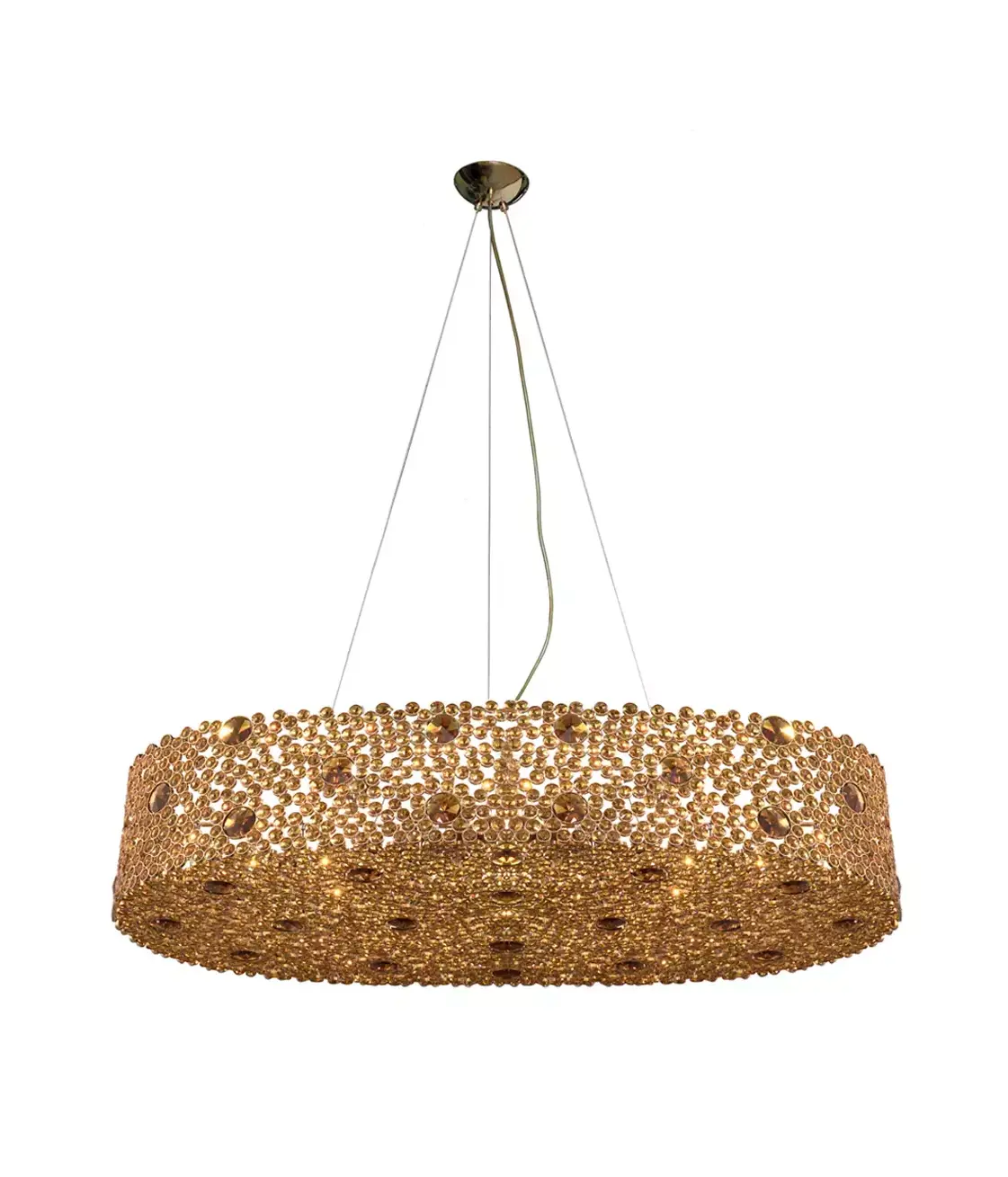 Lampadario Eternelle Ovale Bronzo Vetro