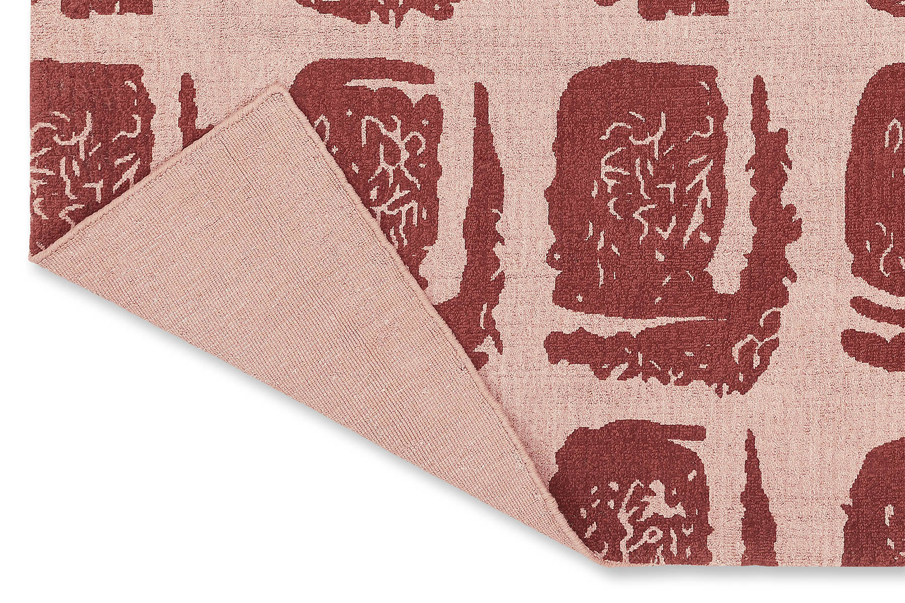 Tappeto Woodblock Rosso
