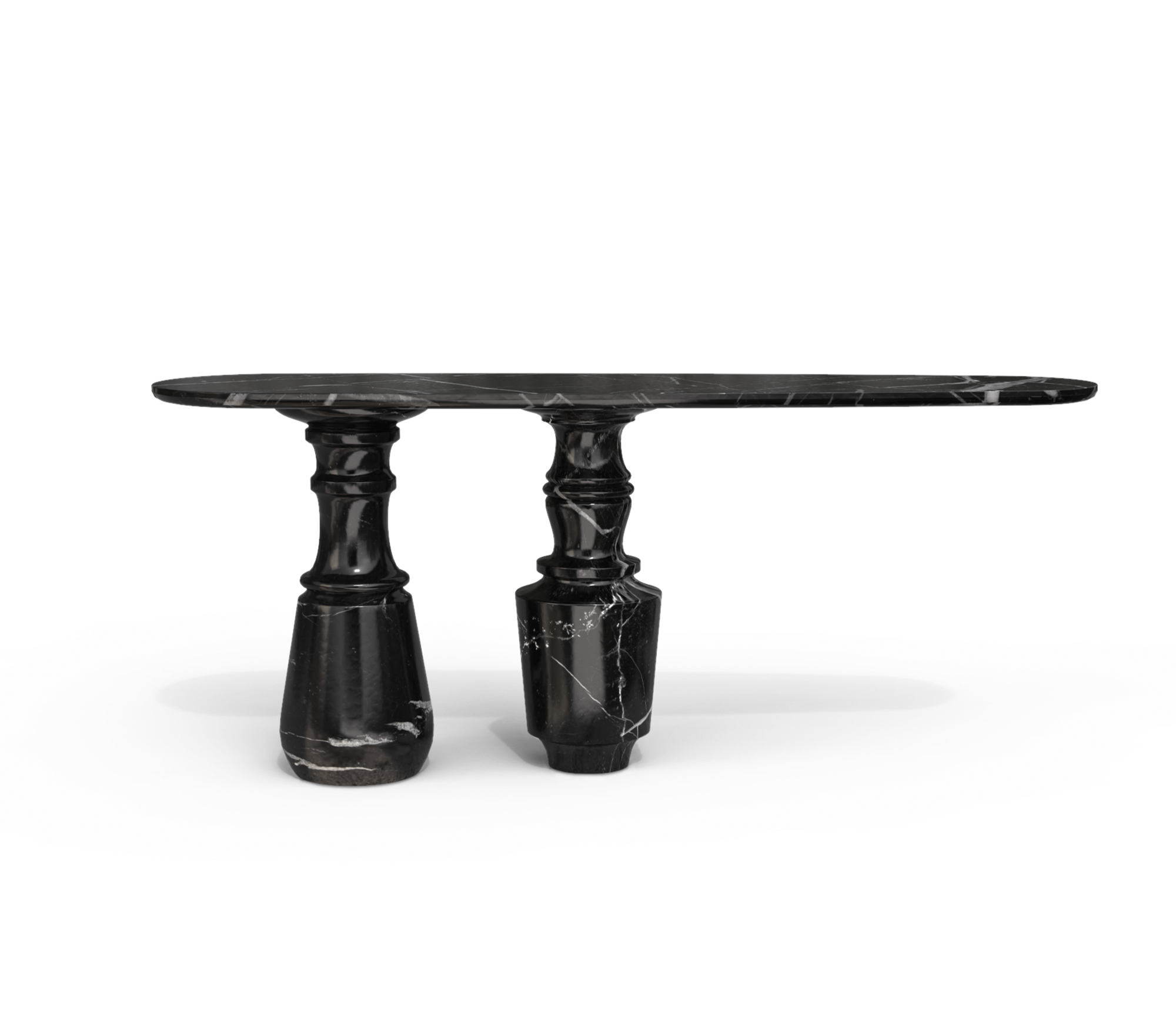 Consolle in Marmo Nero Marquina Obsidian