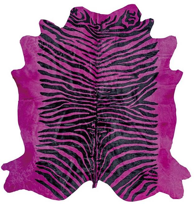 Pelle Di Mucca Pink Zebra Natural