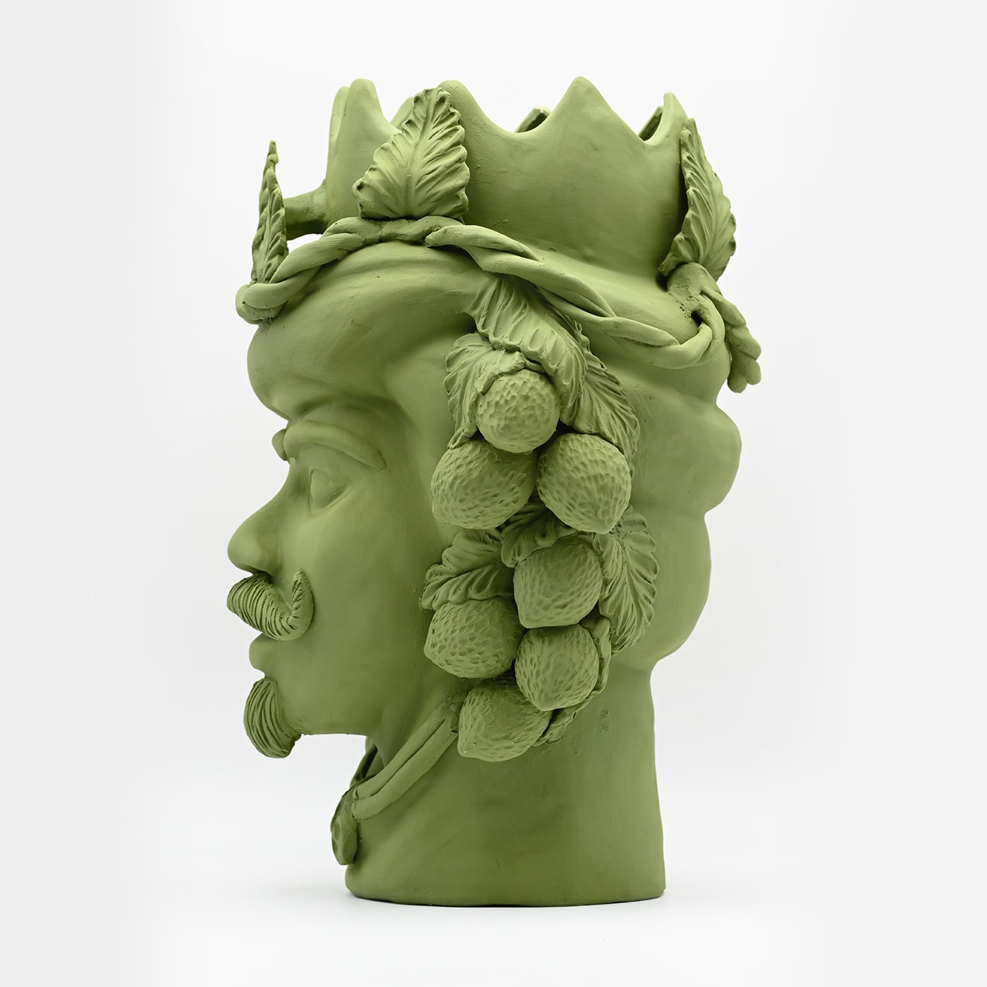 Testa di Moro Verde Opaco Scultura