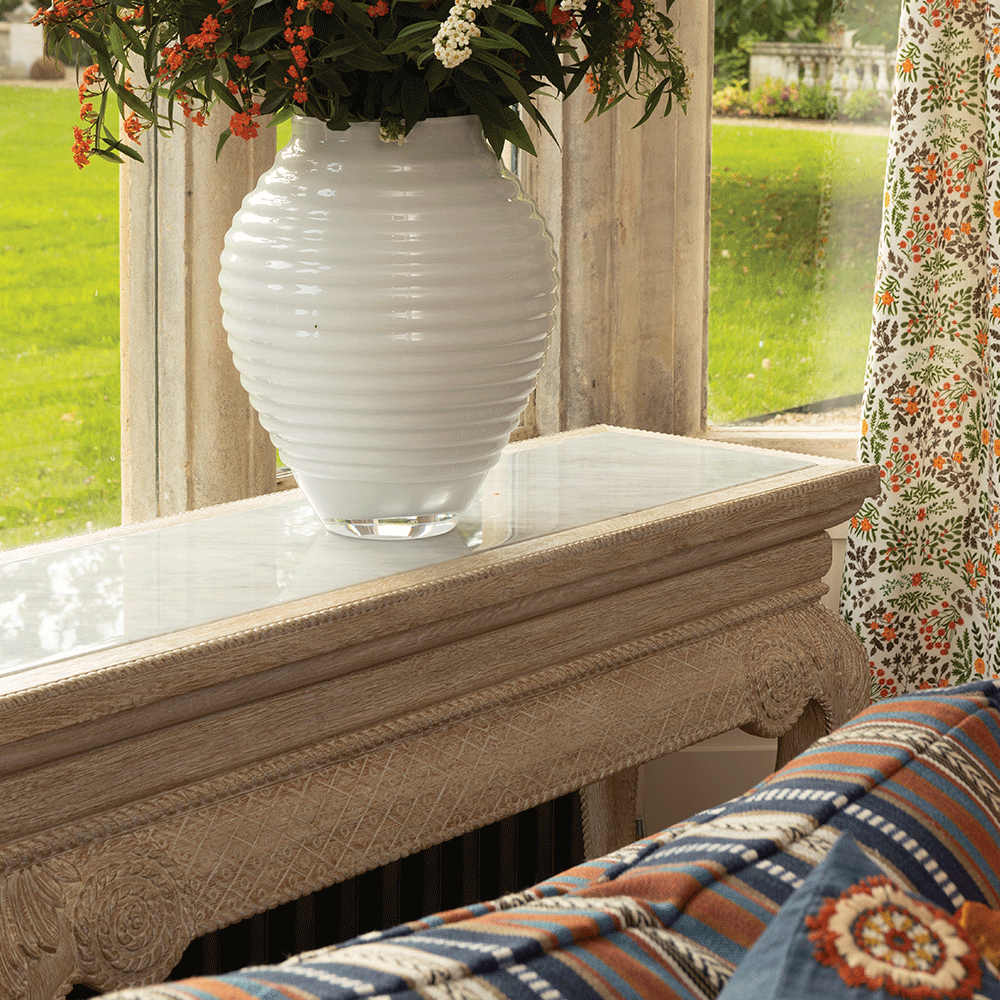 Mini console York Venetian White Oak