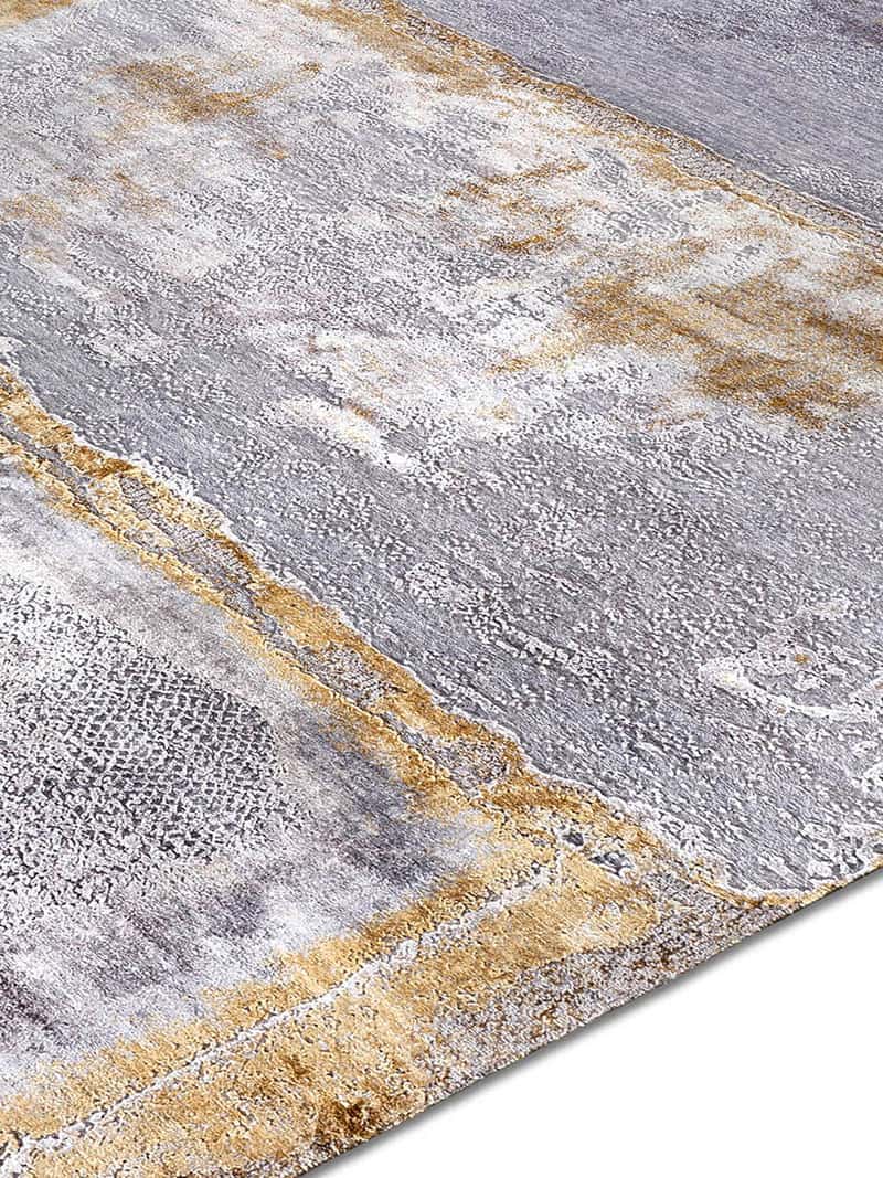 Tappeto Tessuto Grigio/Bianco/Argento