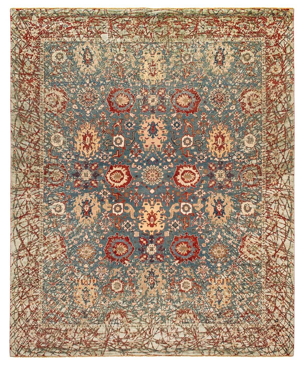 Tappeto Bidjar Paddington Dawn Tealblue Grigio Seta