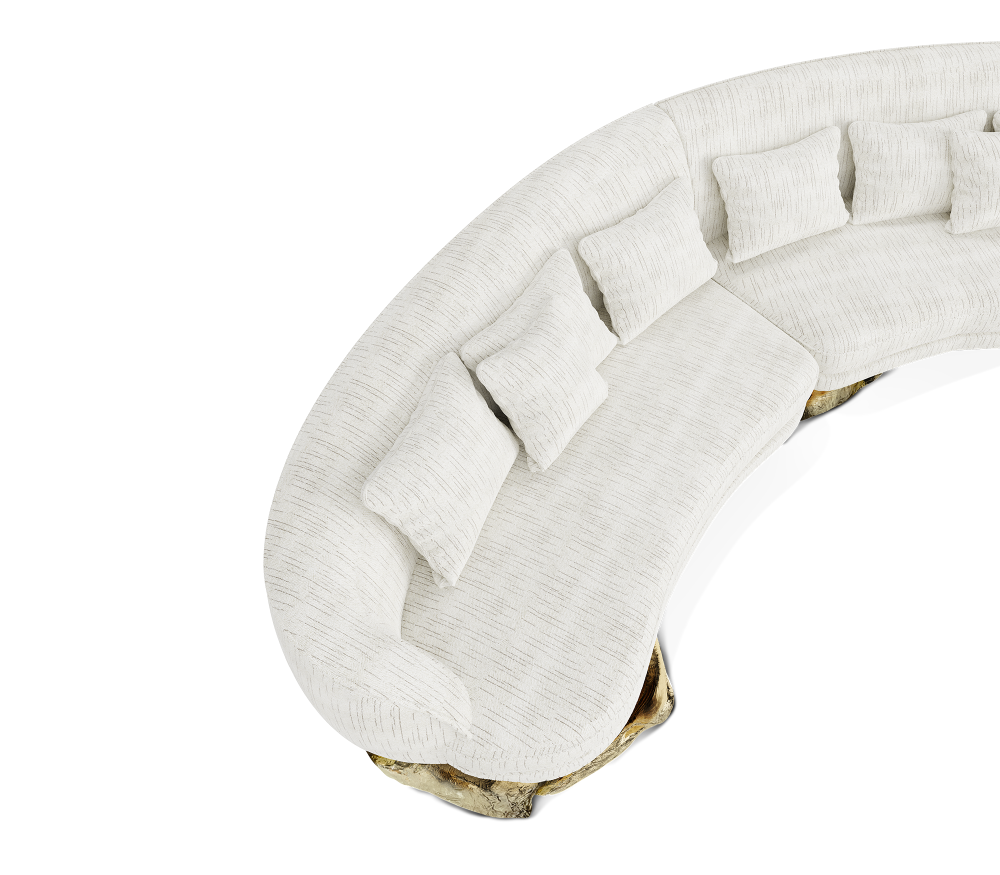 Divano Curvo Bianco Angora