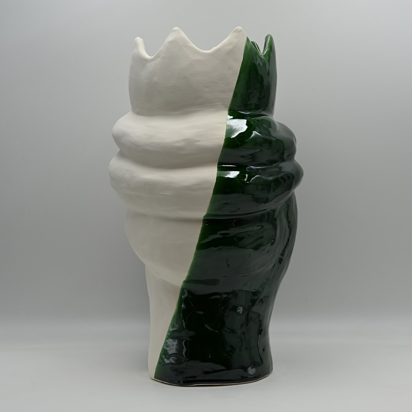 Testa di Moro Verde e Bianca Scultura