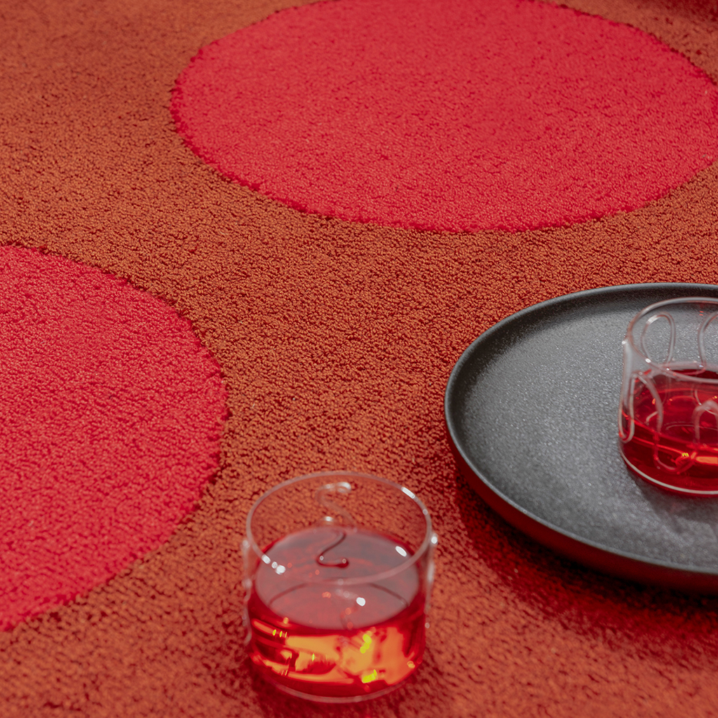 Tappeto Habitat Festival Dots Rosso Per Esterni