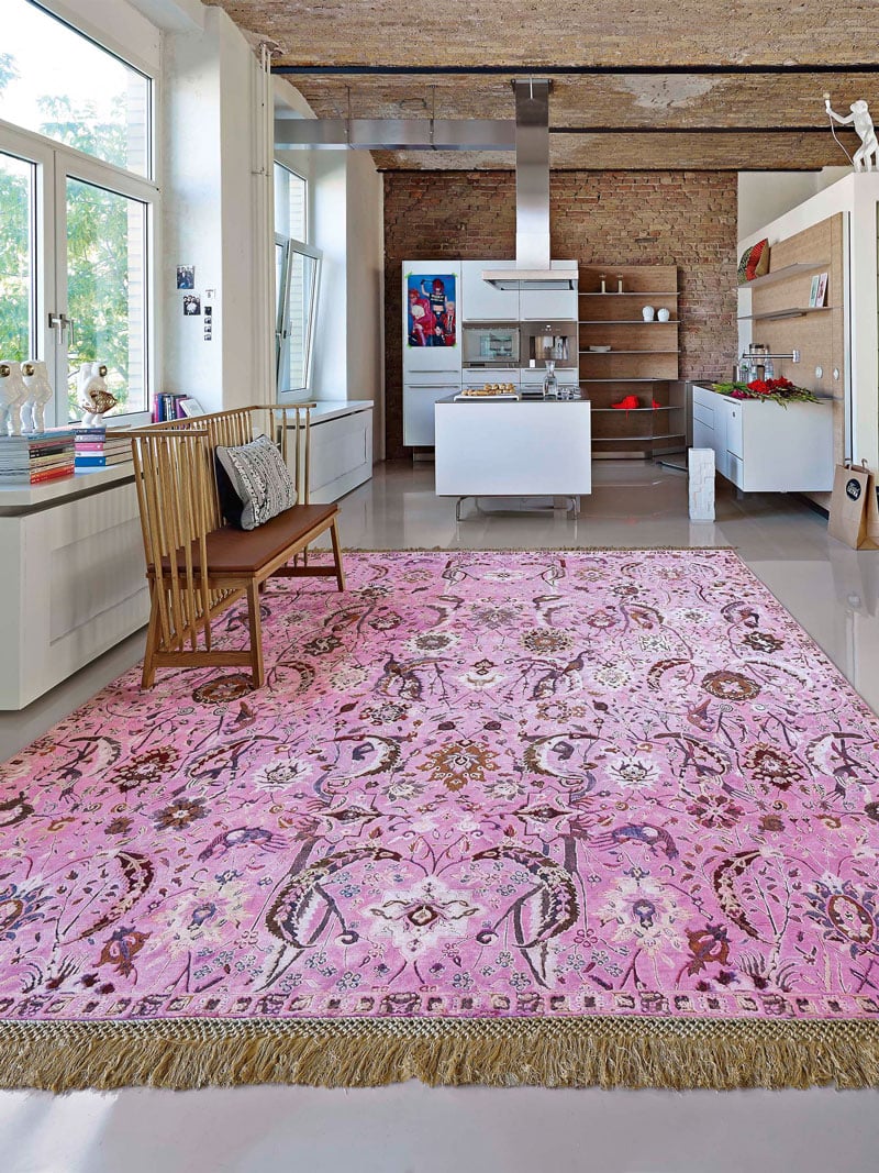 Tappeto Lusso Kerman Rosa | Misura: 305 x 427 cm