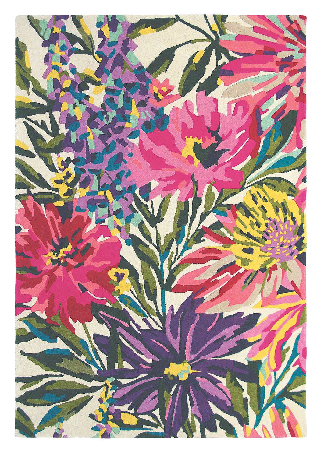 Tappeto Floreale Fucsia 44905