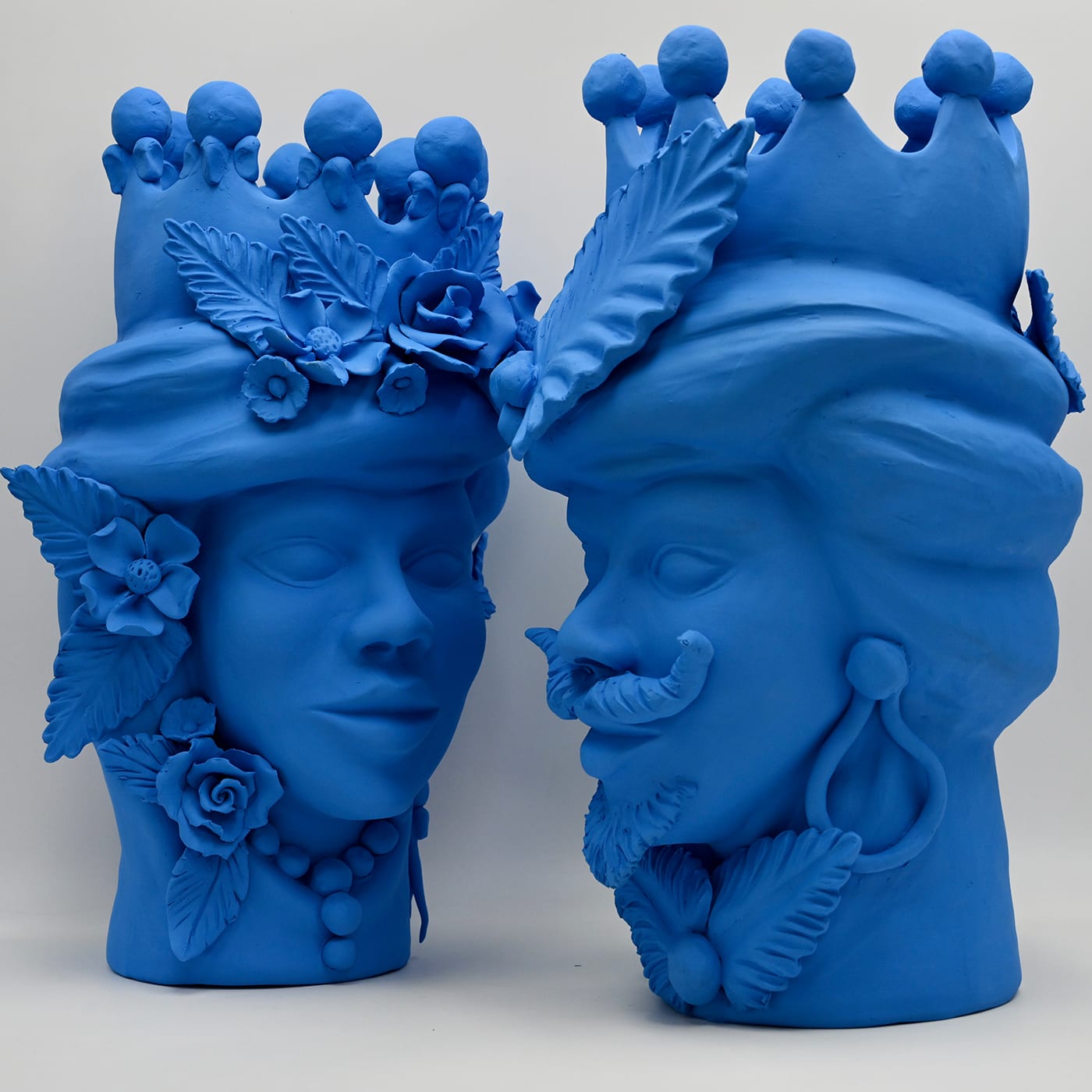 Testa di Moro Blu Scultura