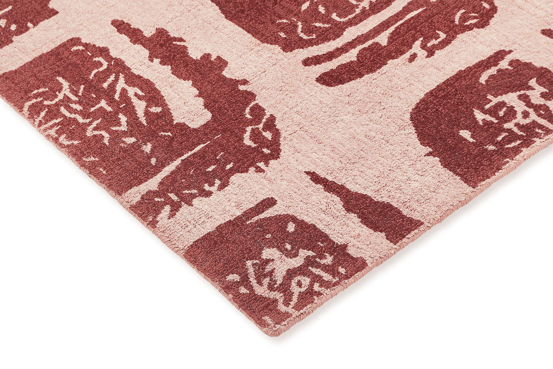 Tappeto Woodblock Rosso