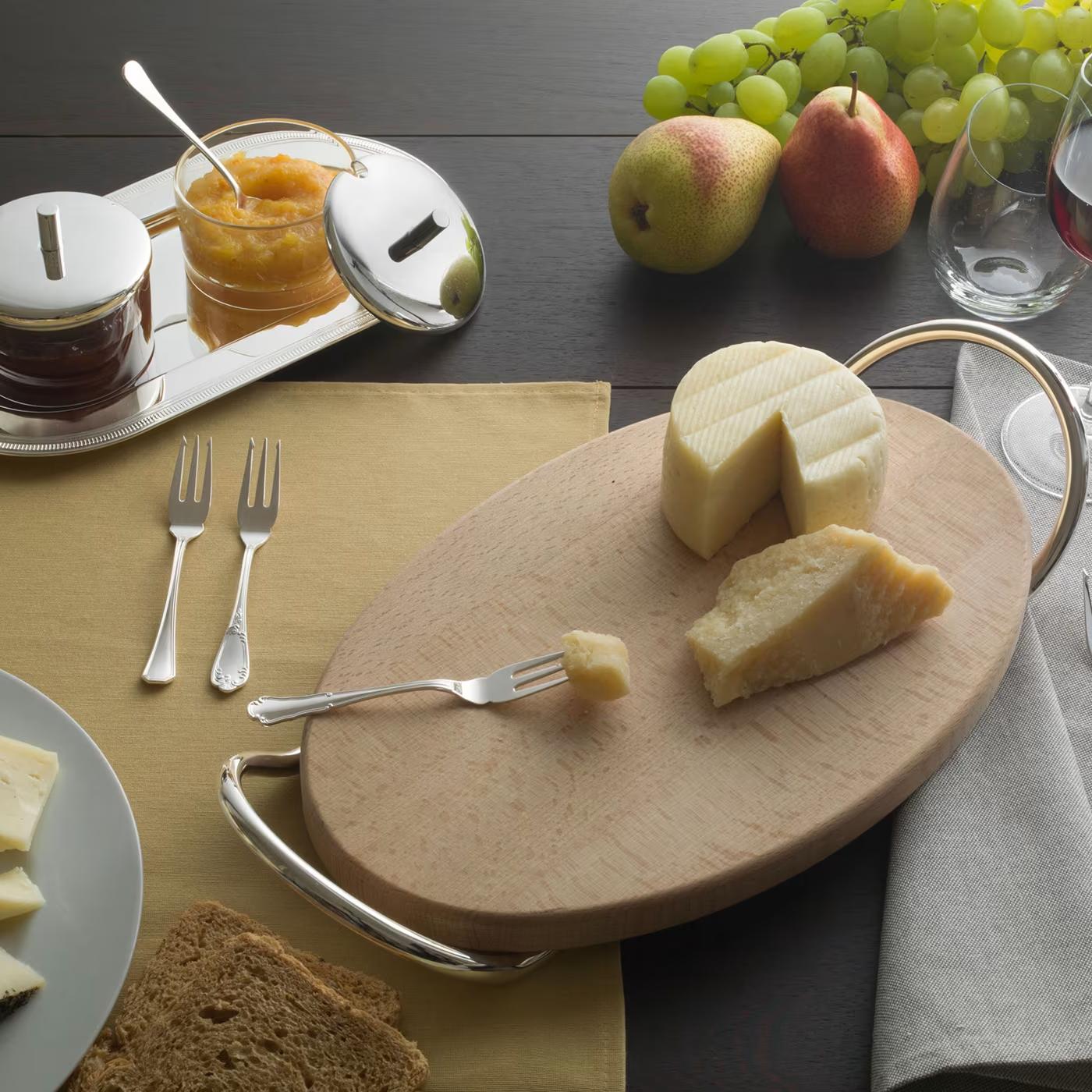Set Duo Porta Marmellata Con Vassoio In Argento