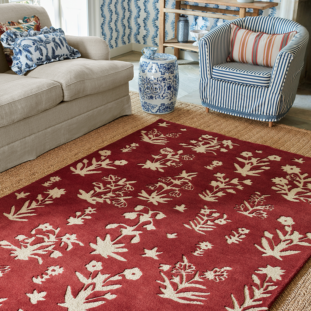 Tappeto Woodland Glade Rosso Prugna | Misura: 250 x 350 cm