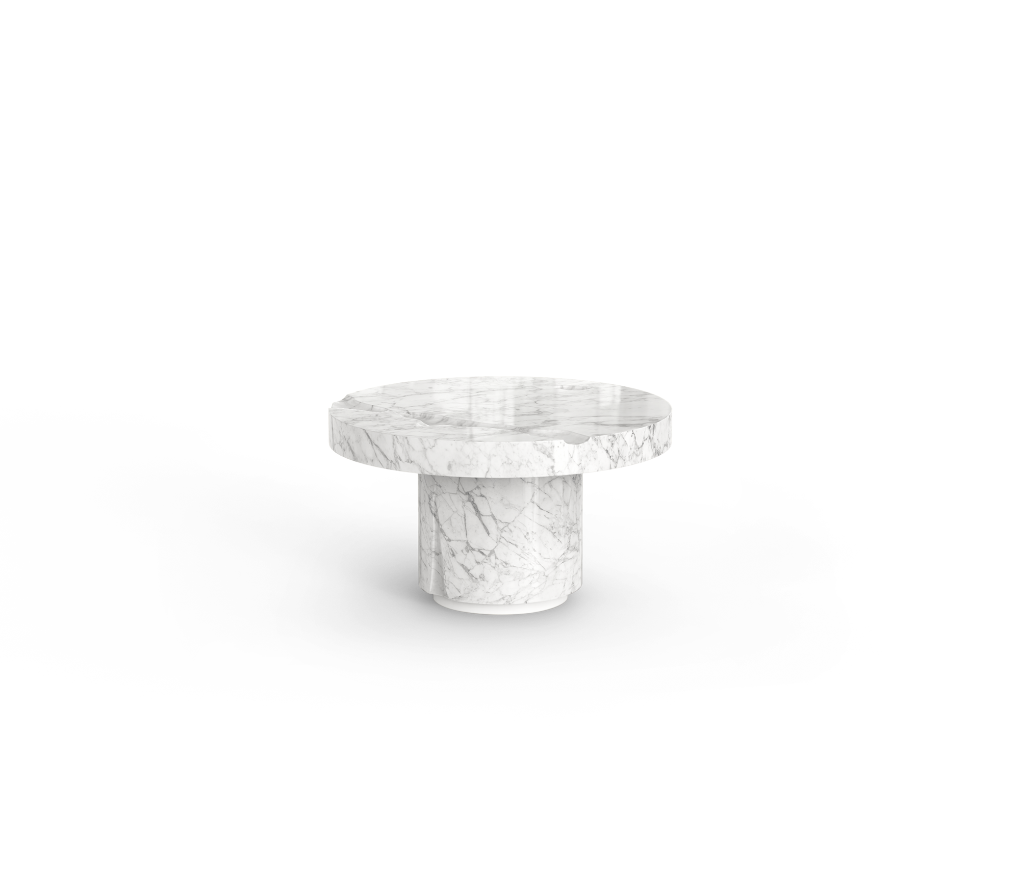 Set Tavolini Centrali in Marmo Carrara Dominion (3 Pezzi)
