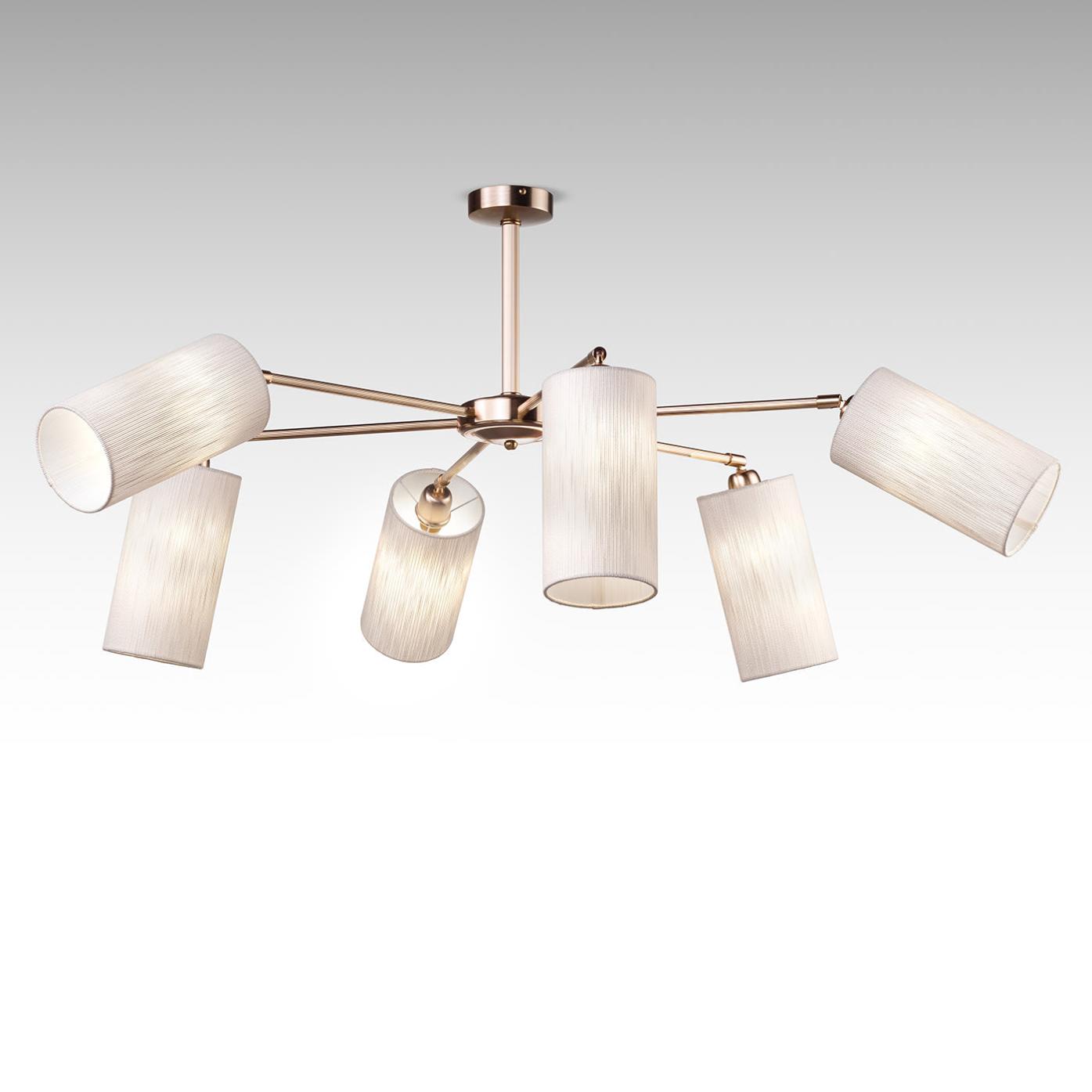 Lampadario a Bracci Regolabili con Finitura Oro