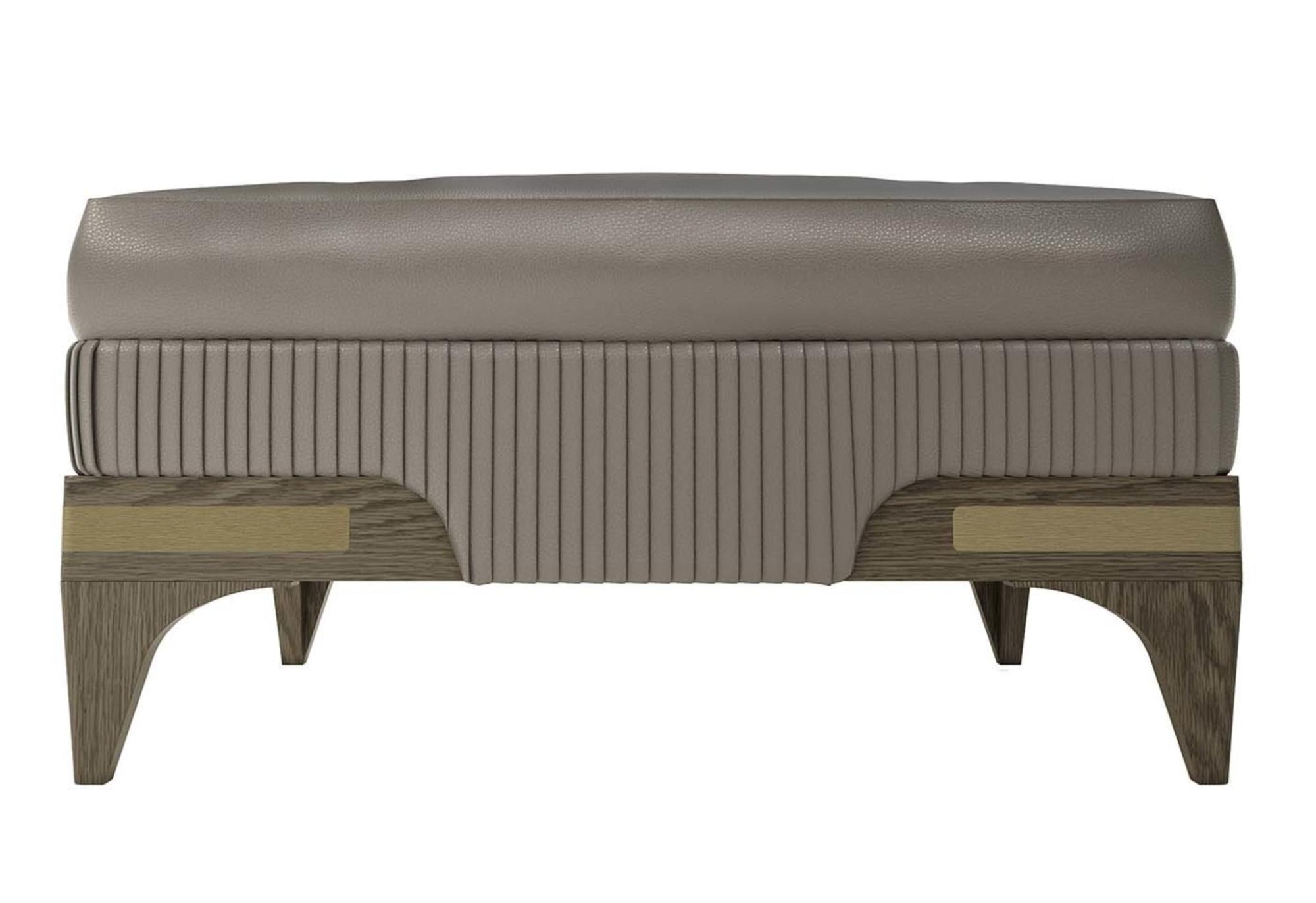 Pouf in Pelle di Lusso