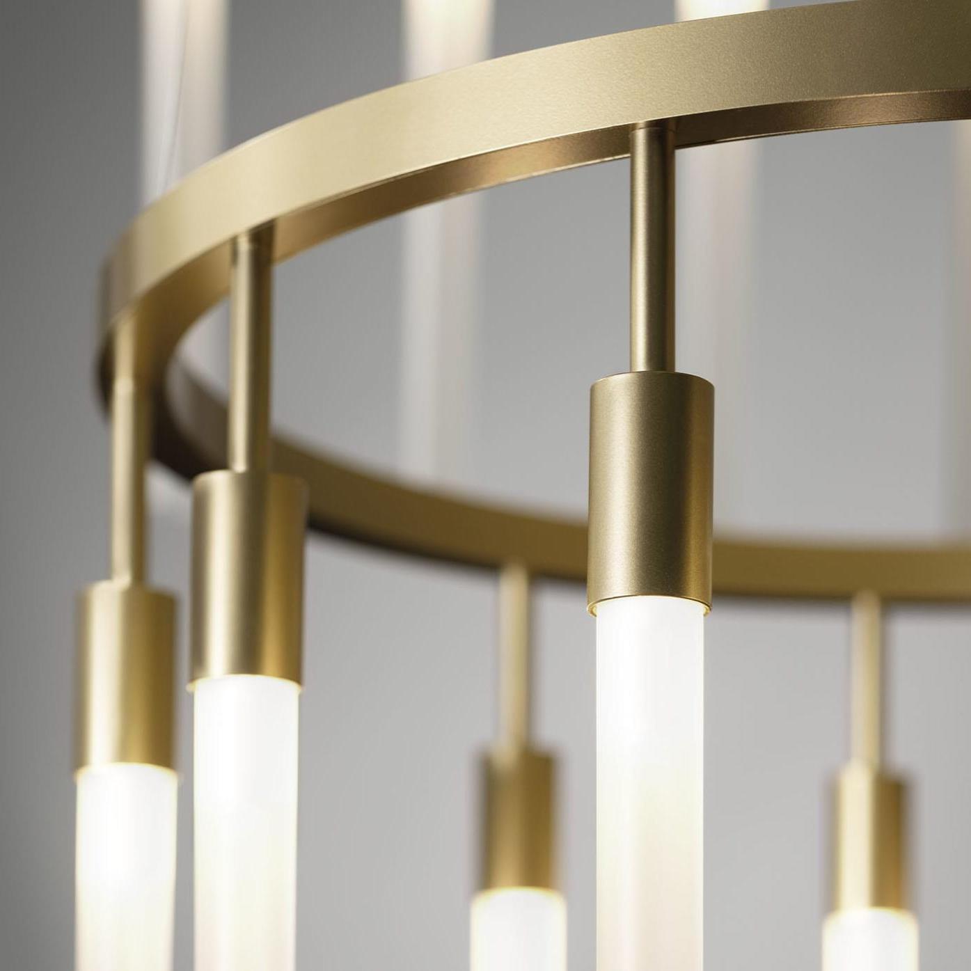 Lampadario ad Anello in Vetro Opaco