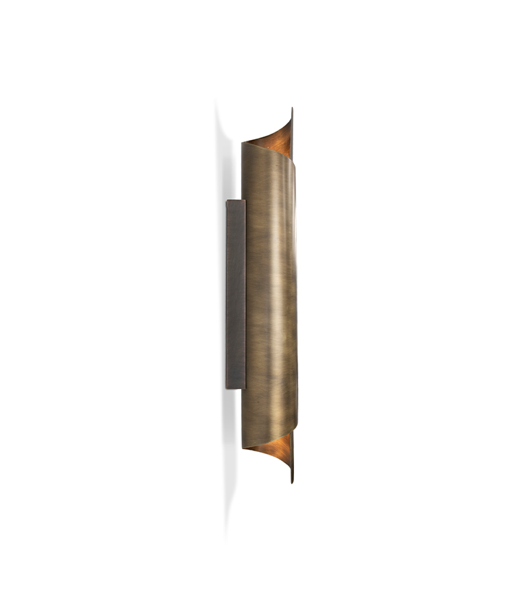 Applique da Parete in Ottone Invecchiato