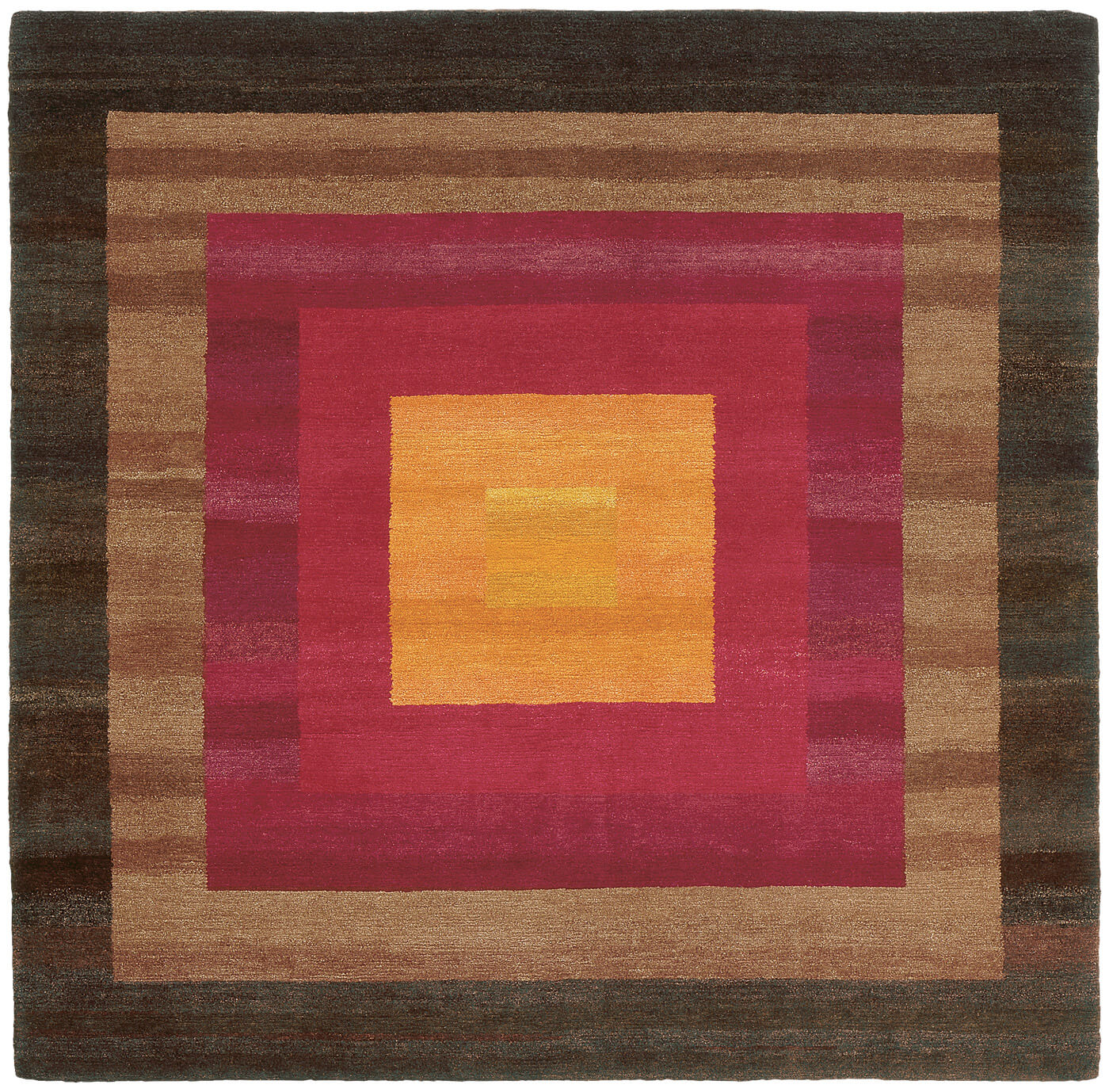Tappeto 6 Bordi Arancione Marrone