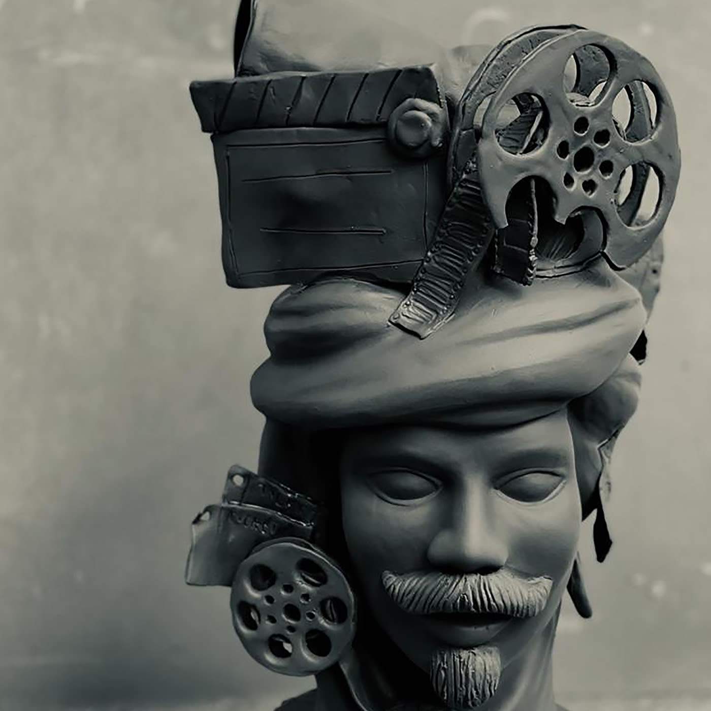 Testa di Moro Grigia Opaco Scultura